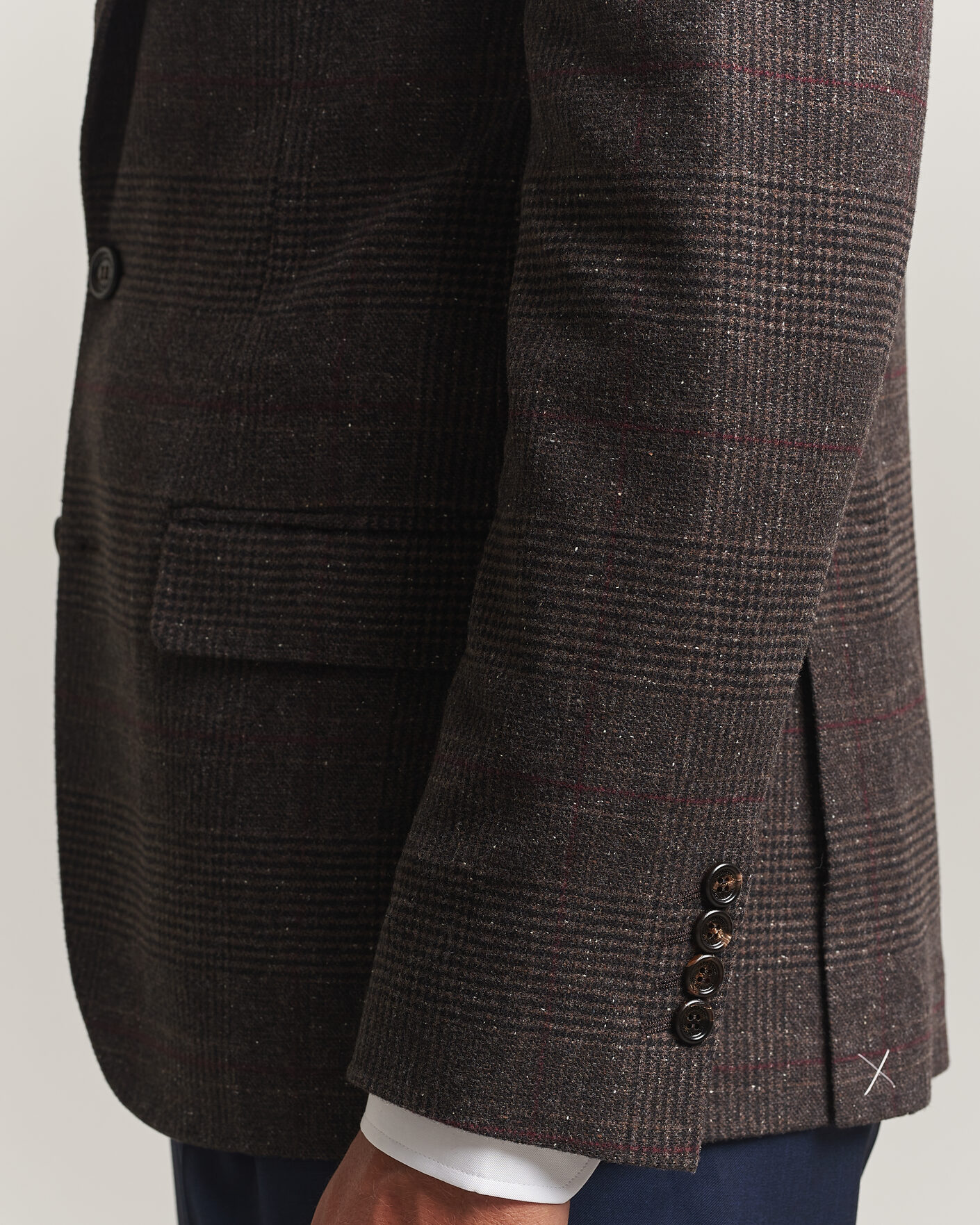 Herre | Dressjakker | Brunello Cucinelli | Cashmere/Silk Prince Of Wales Blazer Dark Brown