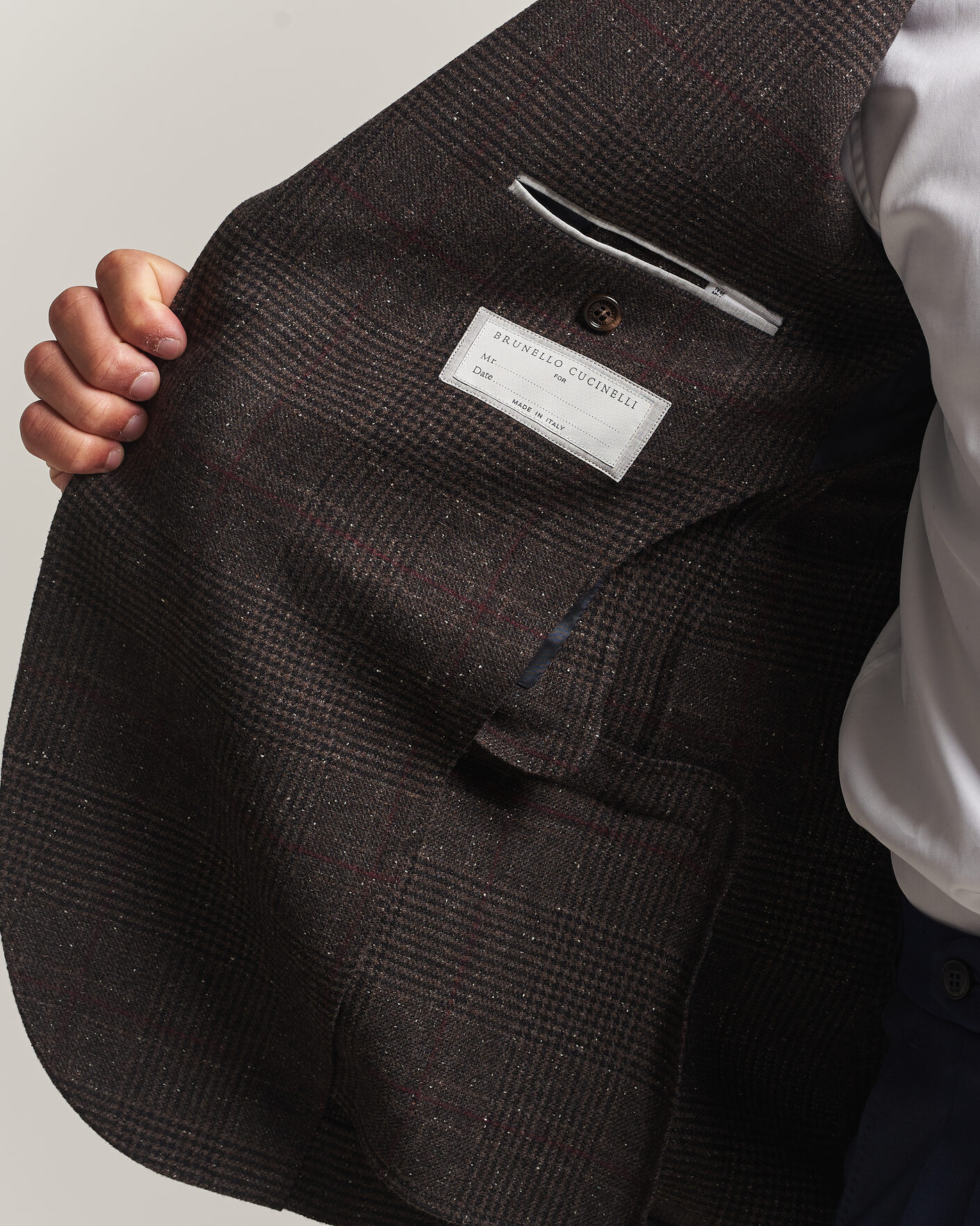 Herre | Dressjakker | Brunello Cucinelli | Cashmere/Silk Prince Of Wales Blazer Dark Brown