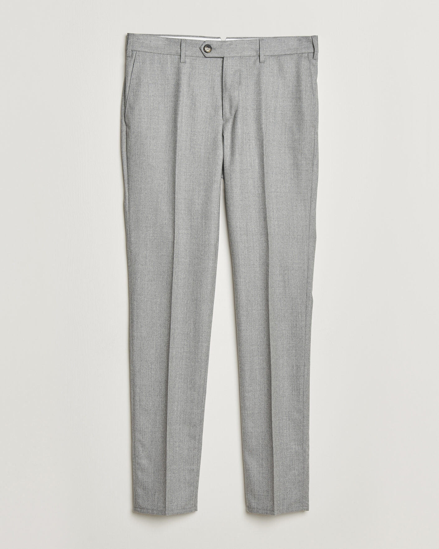 Herre | Bukser | Brunello Cucinelli | Slim Fit Flannel Trousers Light Grey