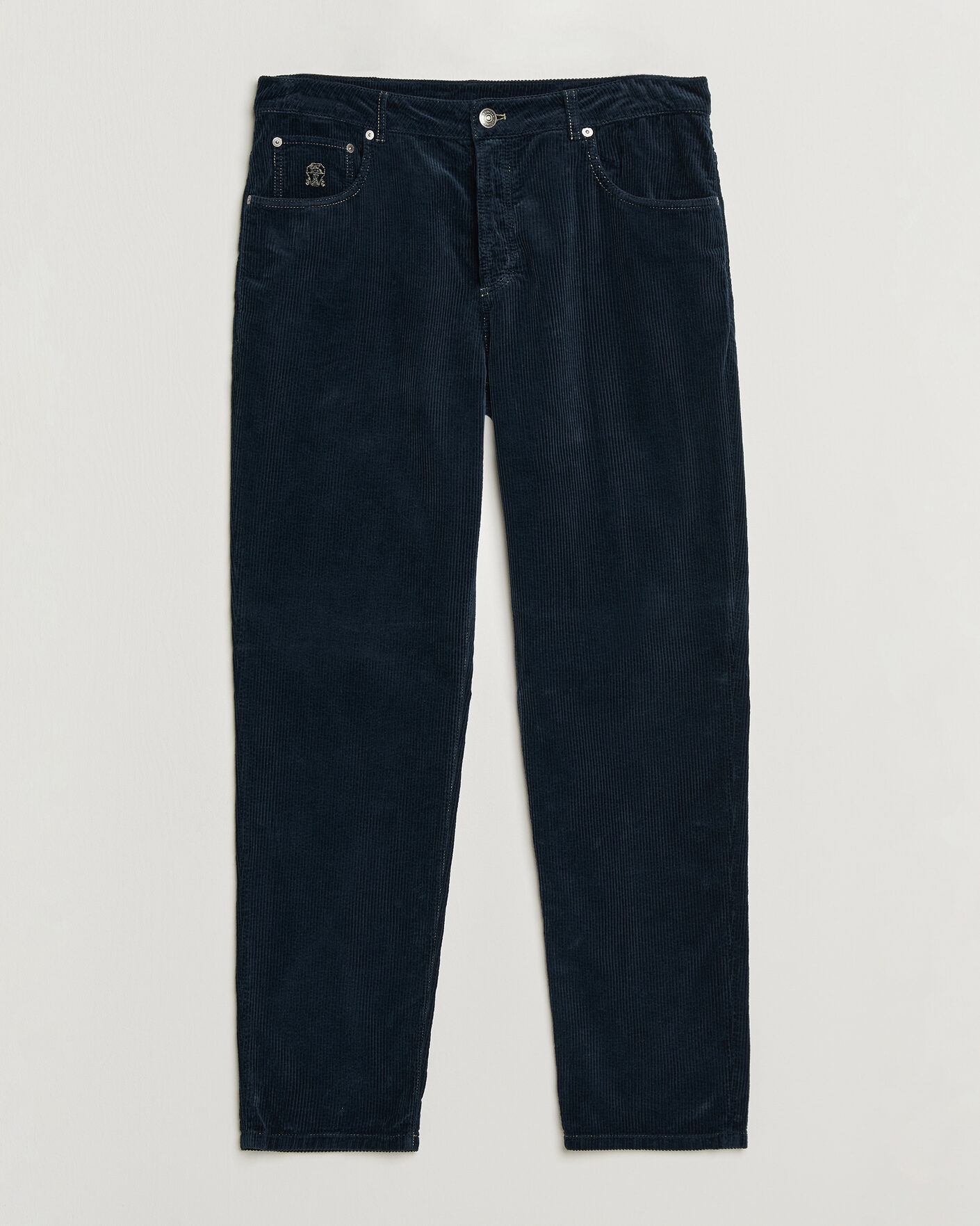 Herre | Bukser | Brunello Cucinelli | Leisure Fit Corduroy 5-Pocket Pants Navy