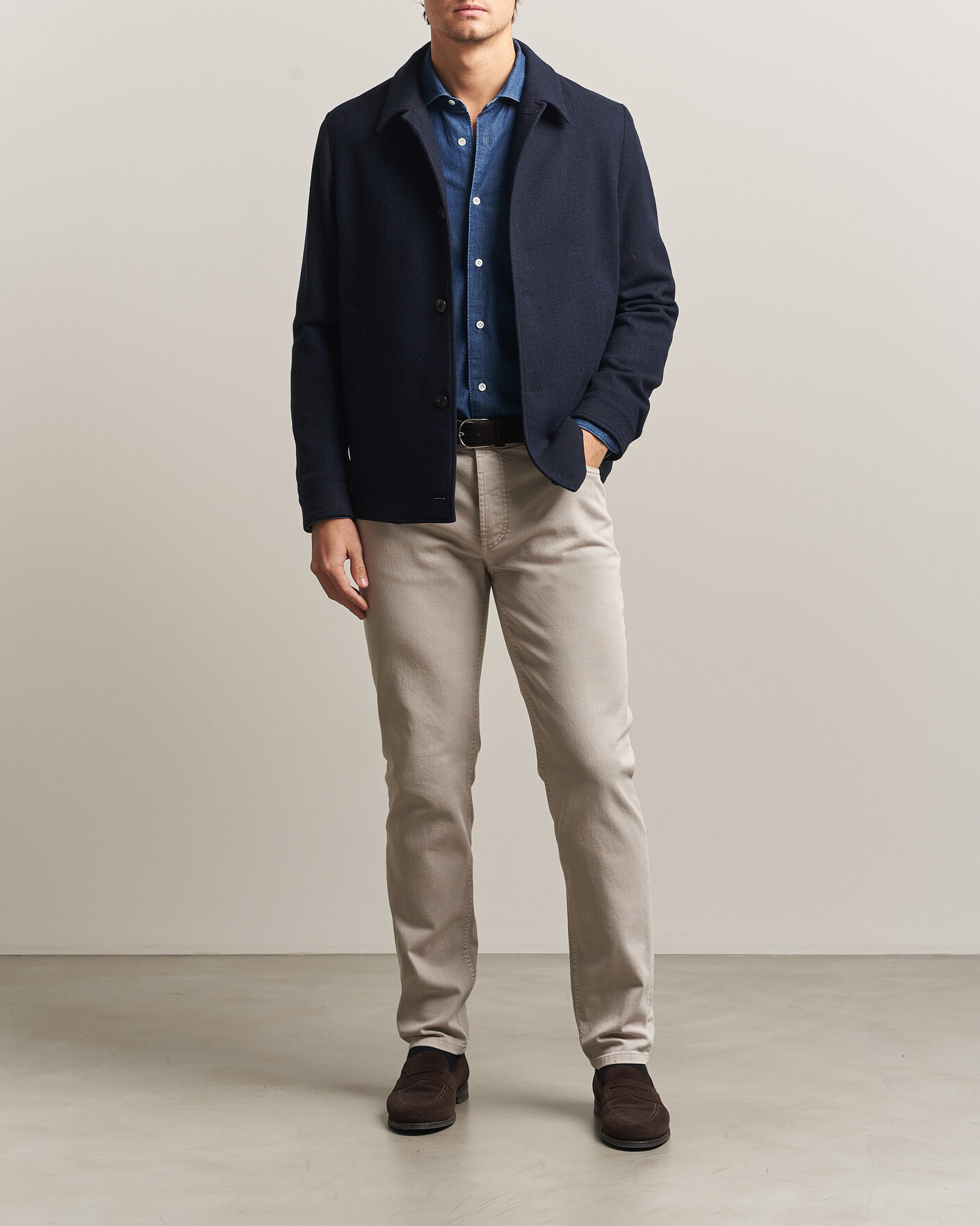 Herre | Bukser | Brunello Cucinelli | Slim Fit Bull Denim Pants Beige