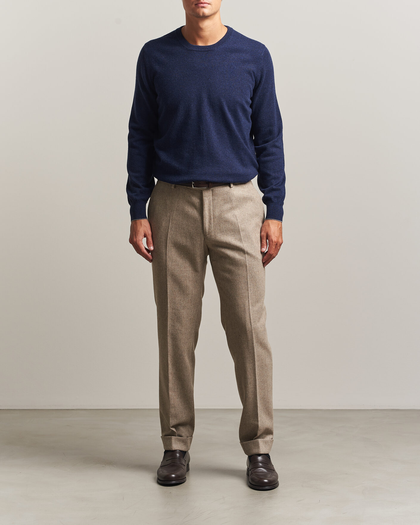 Herre | Gensere | Brunello Cucinelli | 2 Ply Cashmere Pullover Marine