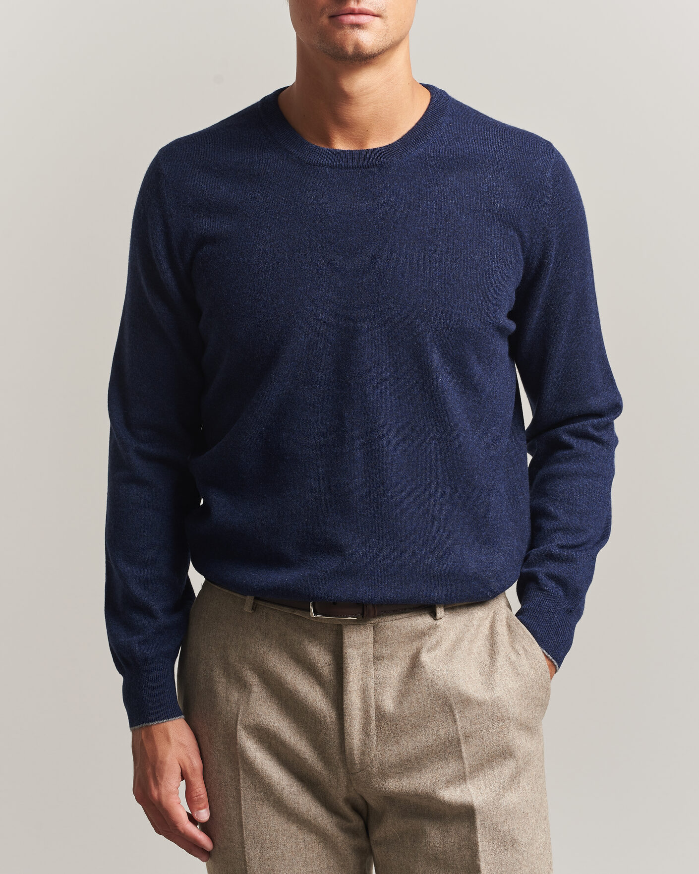 Herre | Gensere | Brunello Cucinelli | 2 Ply Cashmere Pullover Marine