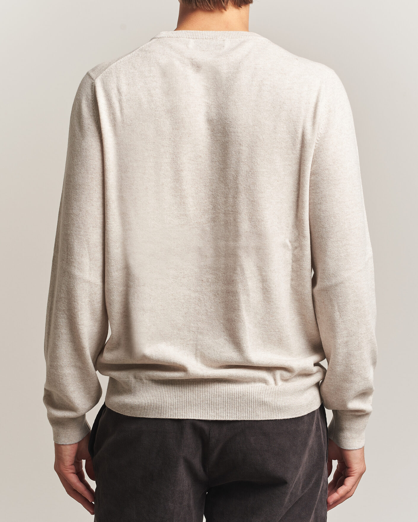 Herre | Gensere | Brunello Cucinelli | 2 Ply Cashmere Pullover Oyster