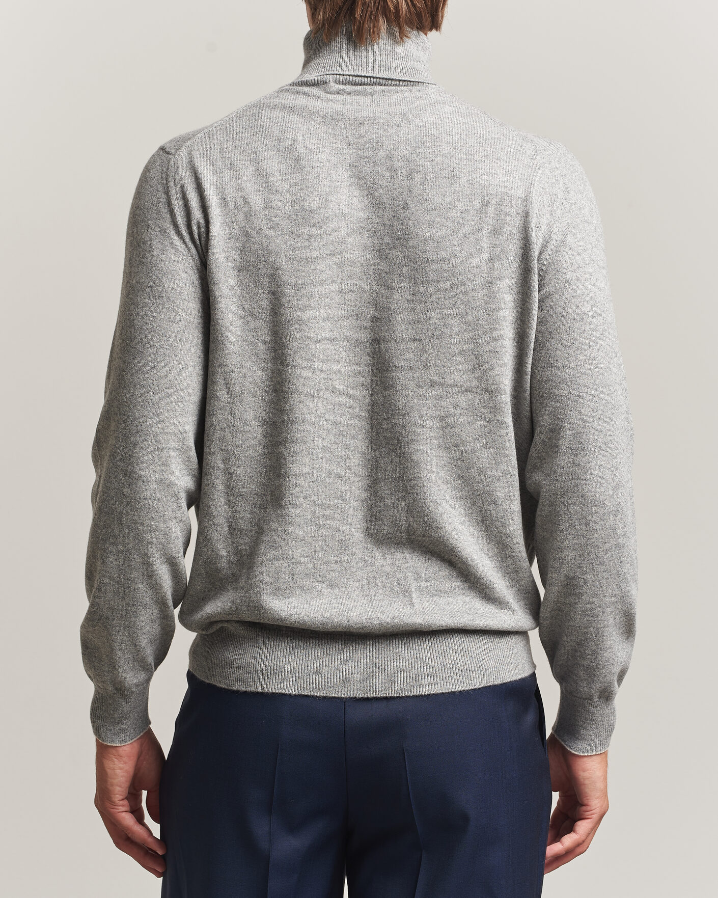 Herre | Gensere | Brunello Cucinelli | 2 Ply Cashmere Rollneck Grey Melange