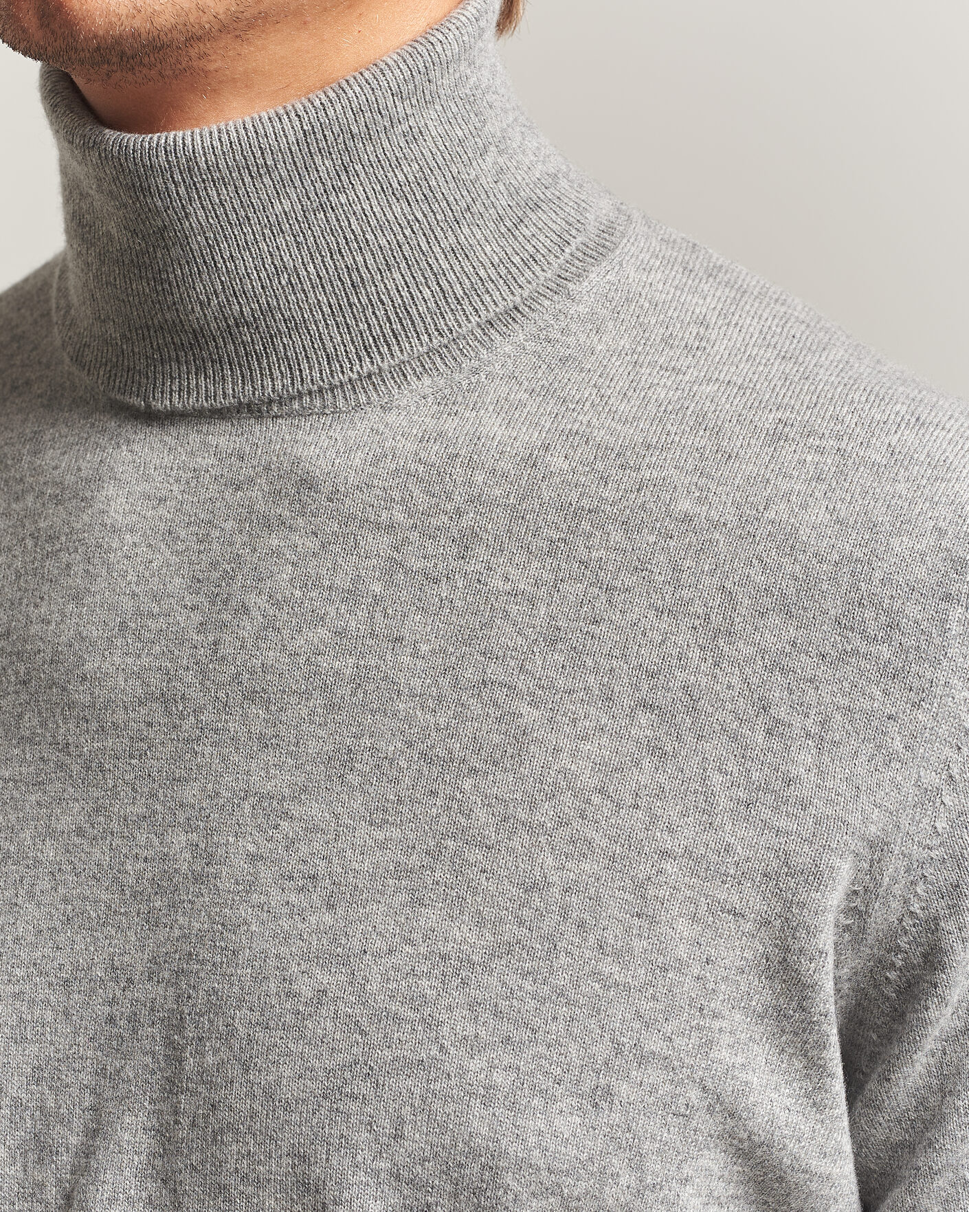 Herre | Gensere | Brunello Cucinelli | 2 Ply Cashmere Rollneck Grey Melange