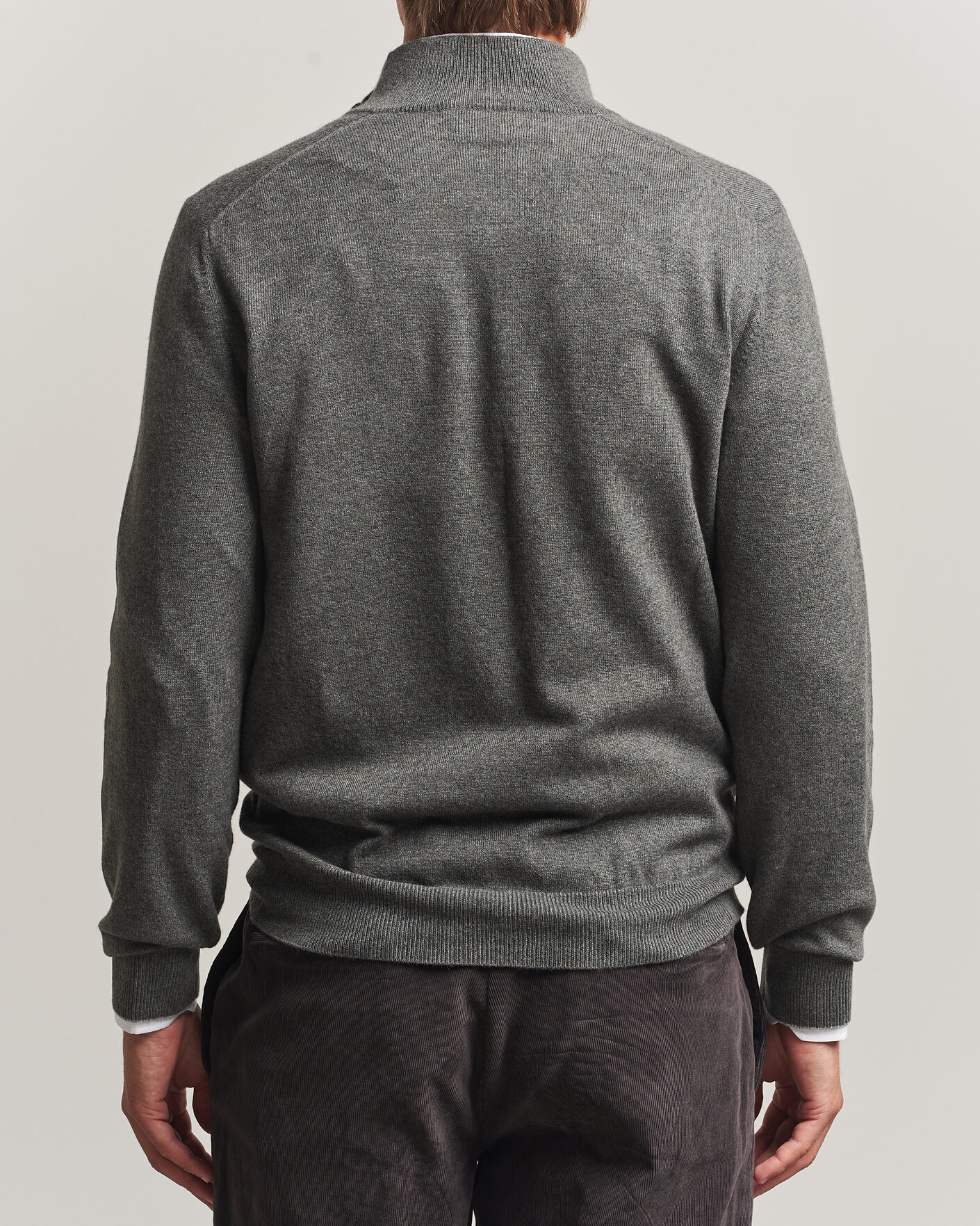Herre | Gensere | Brunello Cucinelli | 2 Ply Cashmere Half Zip Forest Green