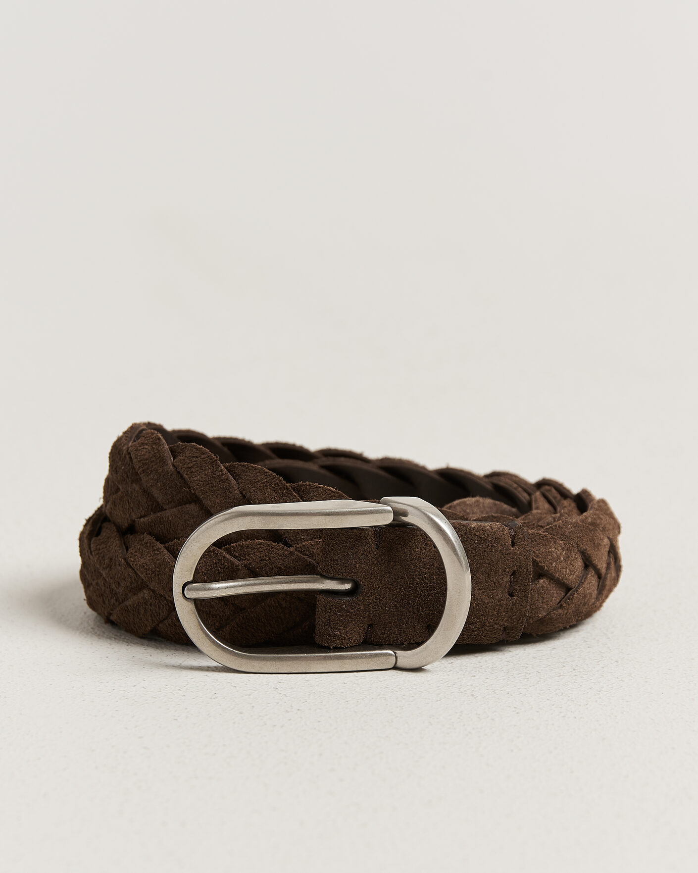 Herre | Belter | Brunello Cucinelli | Suede Belt Dark Brown