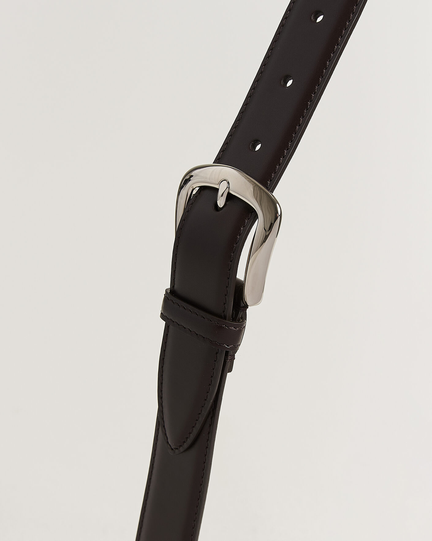 Herre | Belter | Brunello Cucinelli | Calf Leather Belt Dark Brown