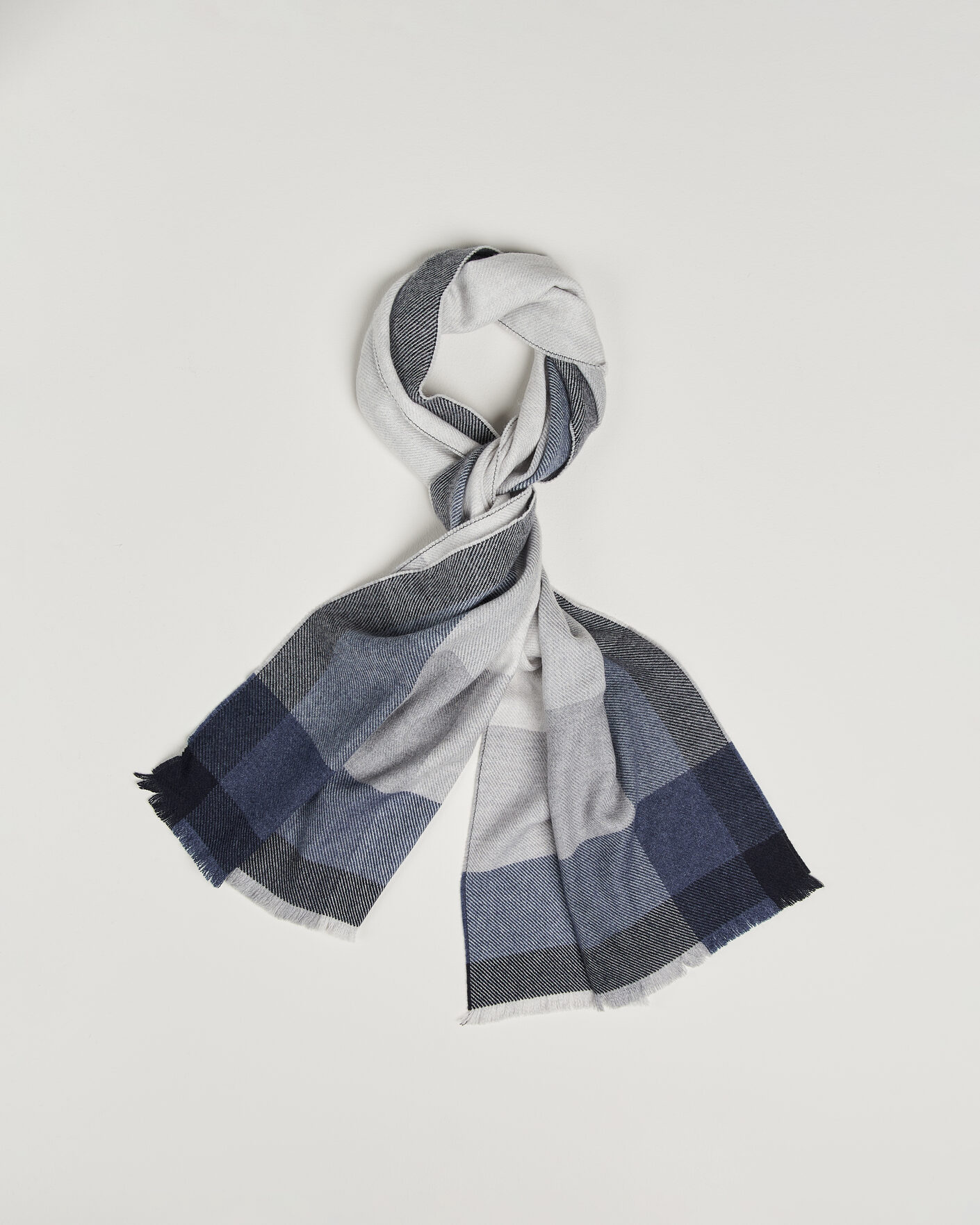 Herre | Skjerf | Brunello Cucinelli | Wool/Cashmere Check Scarf Grey/Navy