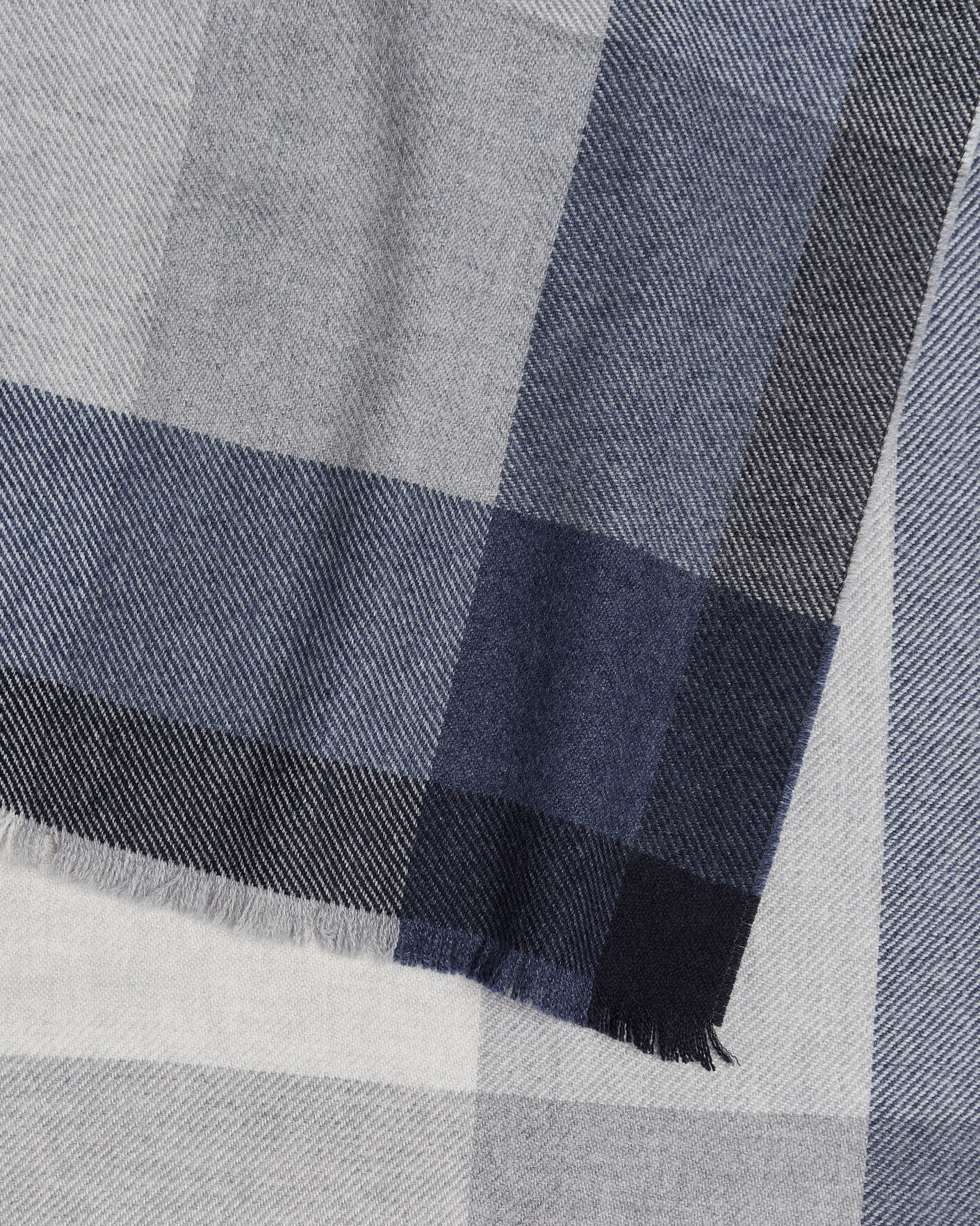 Herre | Skjerf | Brunello Cucinelli | Wool/Cashmere Check Scarf Grey/Navy