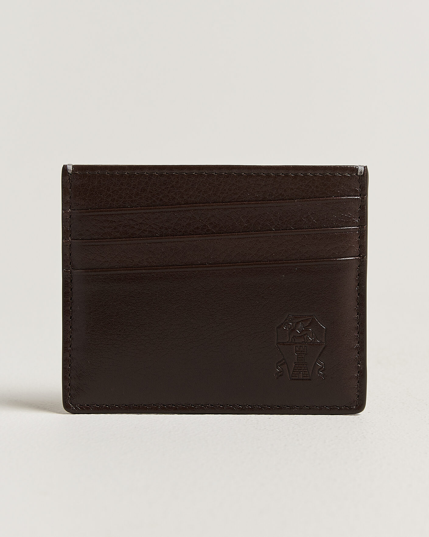 Herre | Lommebøker | Brunello Cucinelli | Grain Leather Card Holder Dark Brown