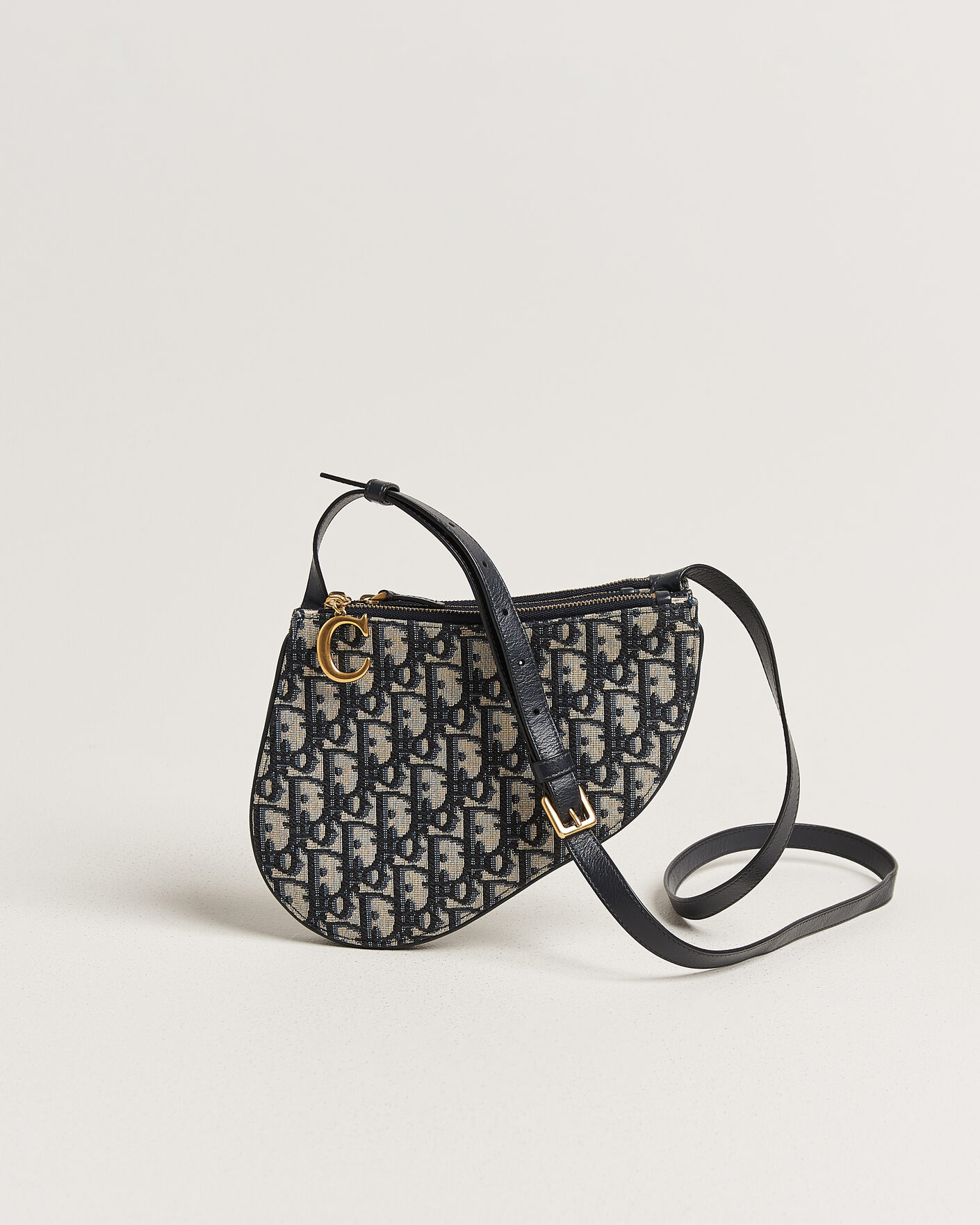 Herre | Pre-Owned & Vintage Bags | Dior Pre-Owned | Saddle Oblique Rodeo Trio Pouch Blue