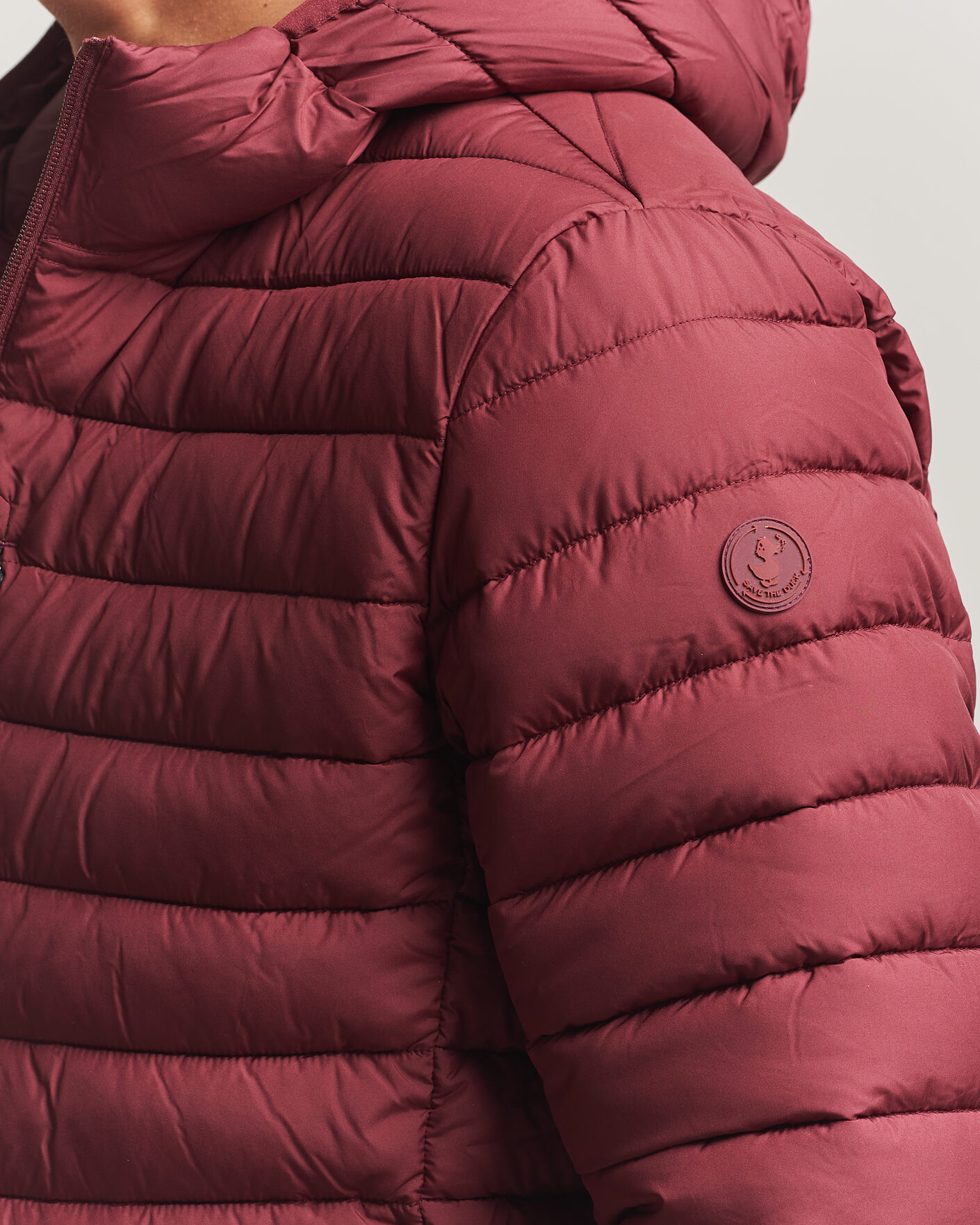 Herre | Jakker | Save The Duck | Juncus Matt Lightweight Hood Jacket Wine Red