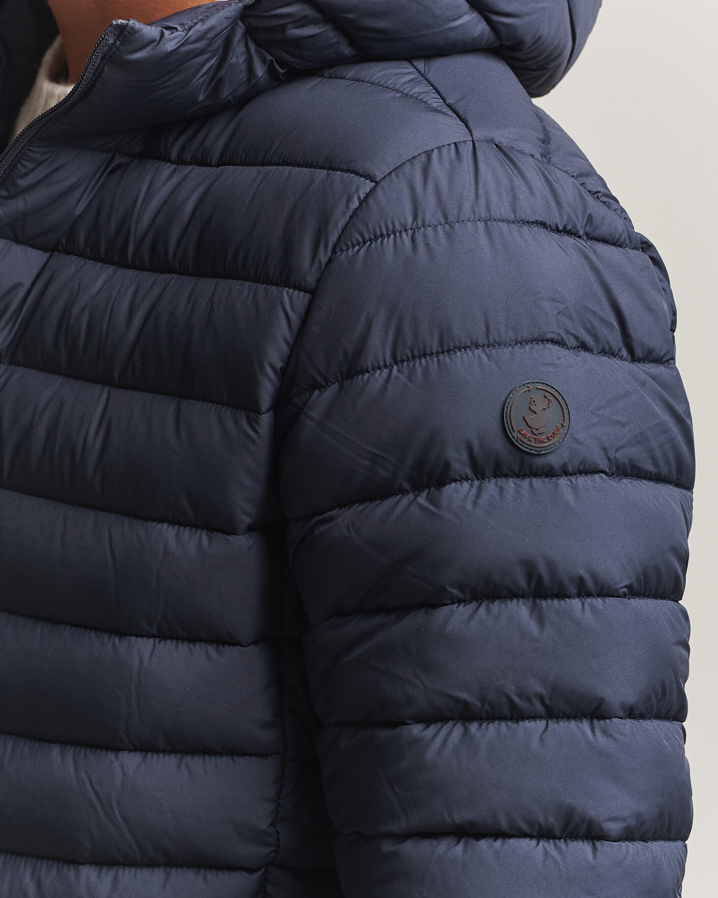 Herre | Jakker | Save The Duck | Juncus Matt Lightweight Hood Jacket Blue Black
