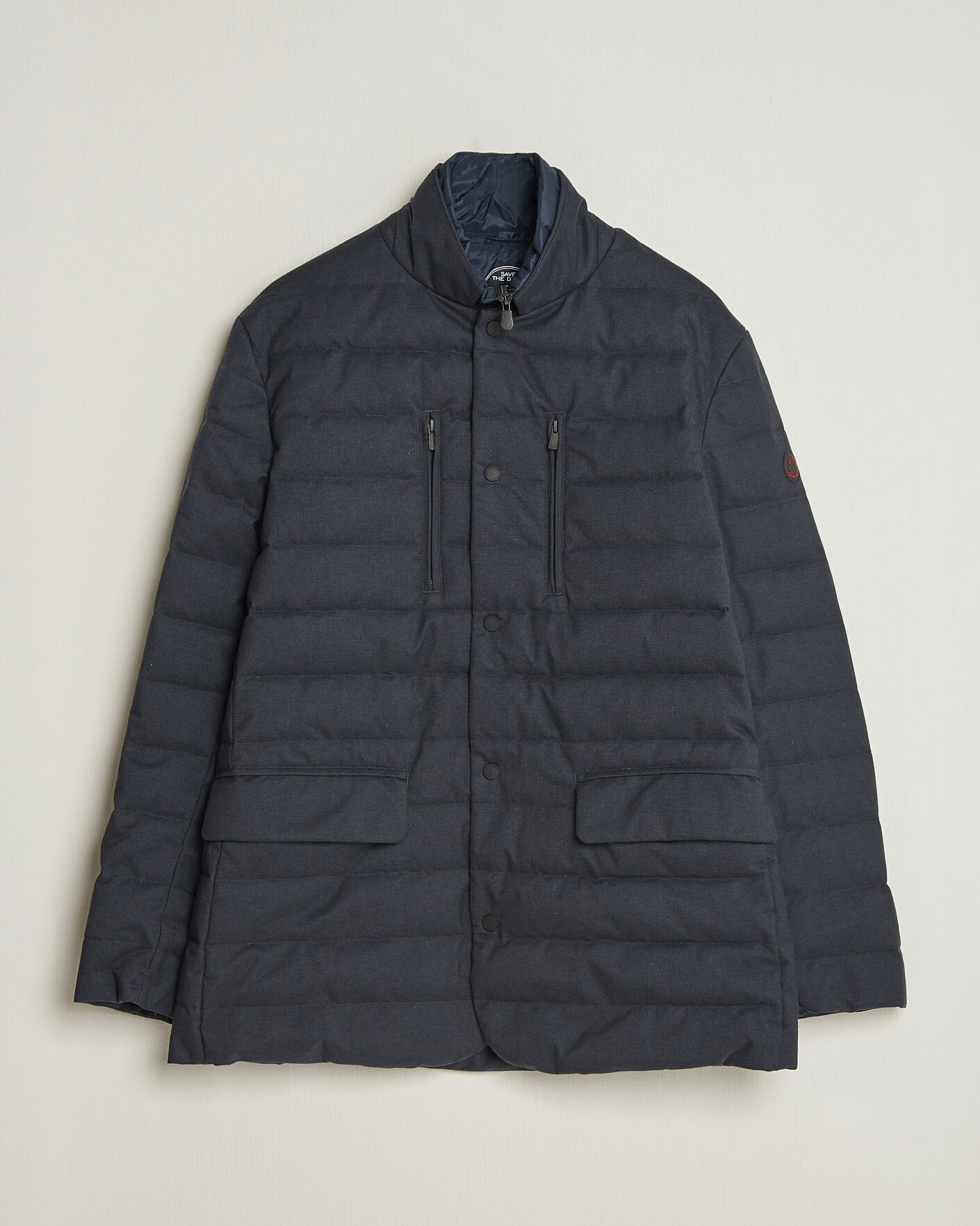 Herre | Jakker | Save The Duck | Felipe Padded Flannel Jacket Navy Blue