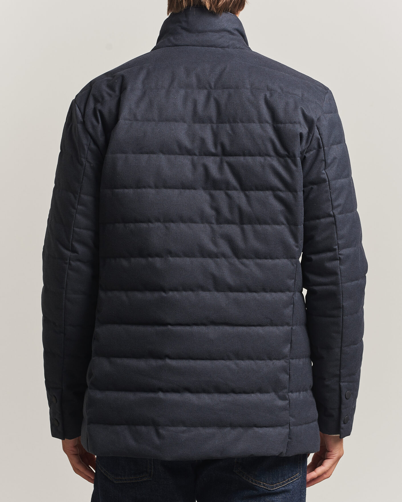 Herre | Jakker | Save The Duck | Felipe Padded Flannel Jacket Navy Blue