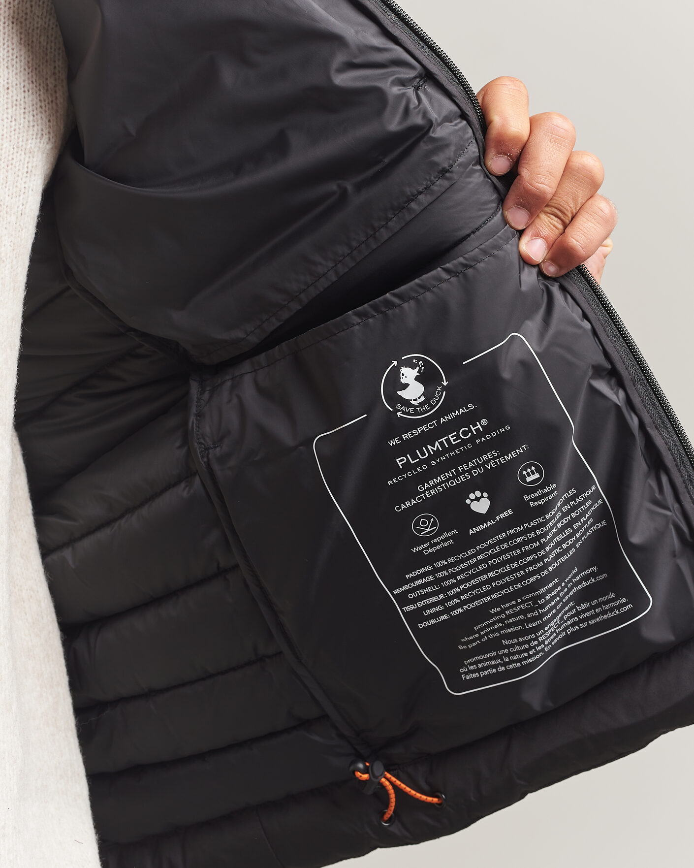 Herre | Jakker | Save The Duck | Juncus Matt Lightweight Hood Jacket Black
