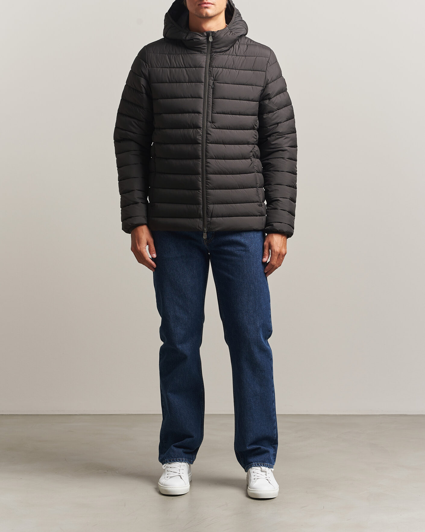 Herre | Jakker | Save The Duck | Juncus Matt Lightweight Hood Jacket Brown Black
