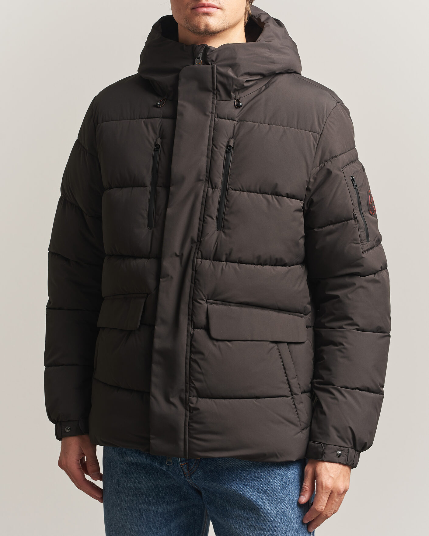 Herre | Jakker | Save The Duck | Espel Short Arctic Parka Brown Black