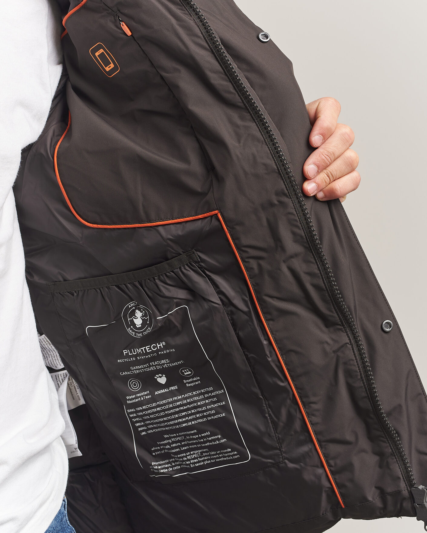 Herre | Jakker | Save The Duck | Espel Short Arctic Parka Brown Black