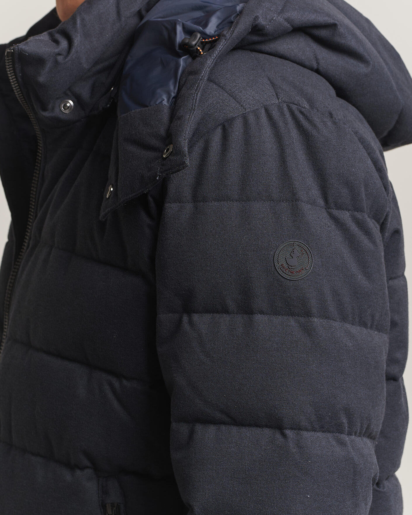 Herre | Jakker | Save The Duck | Constantin Padded Flannel Jacket Navy Blue Melange