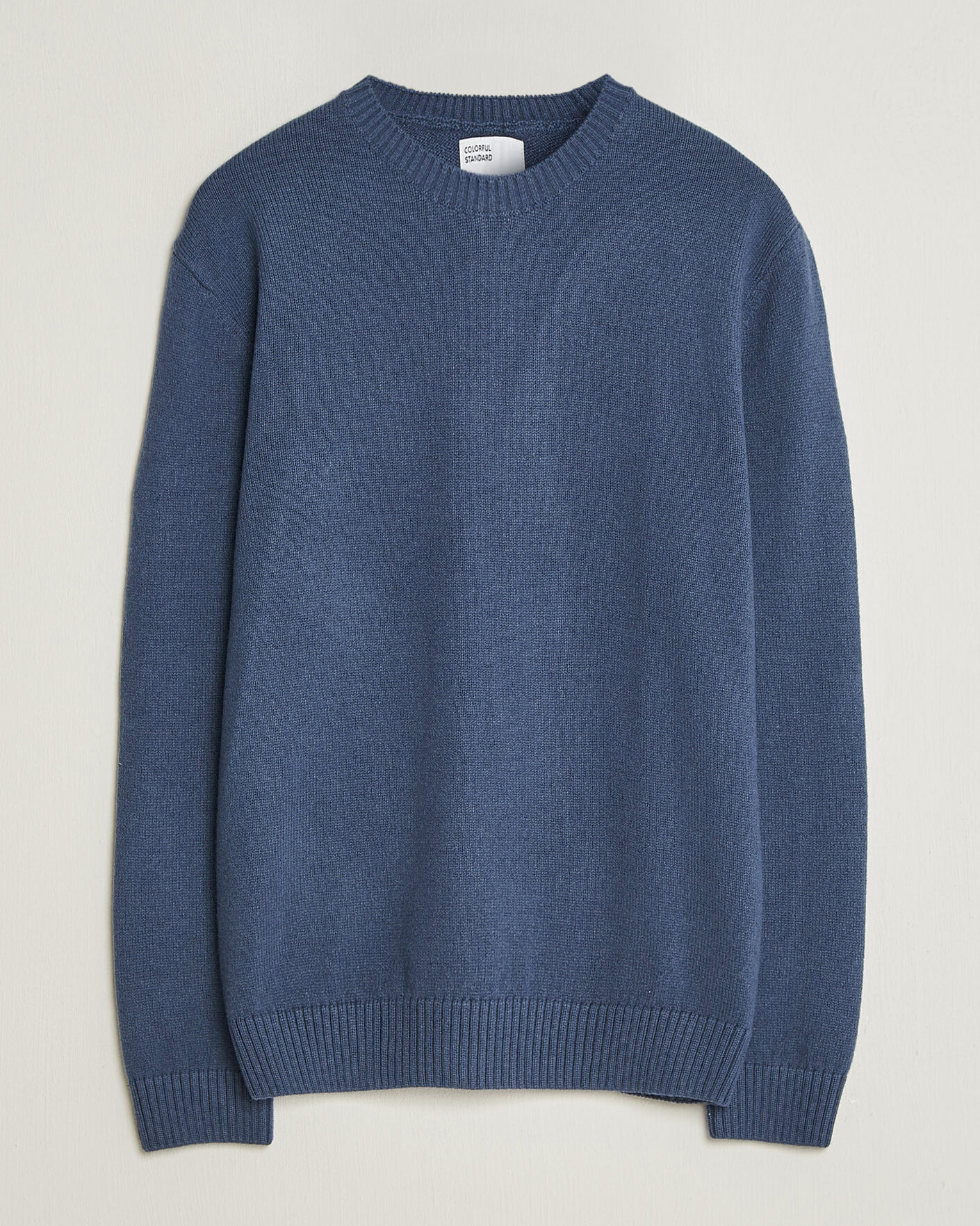 Herre | Gensere | Colorful Standard | Classic Merino Wool Crew Neck Petrol Blue