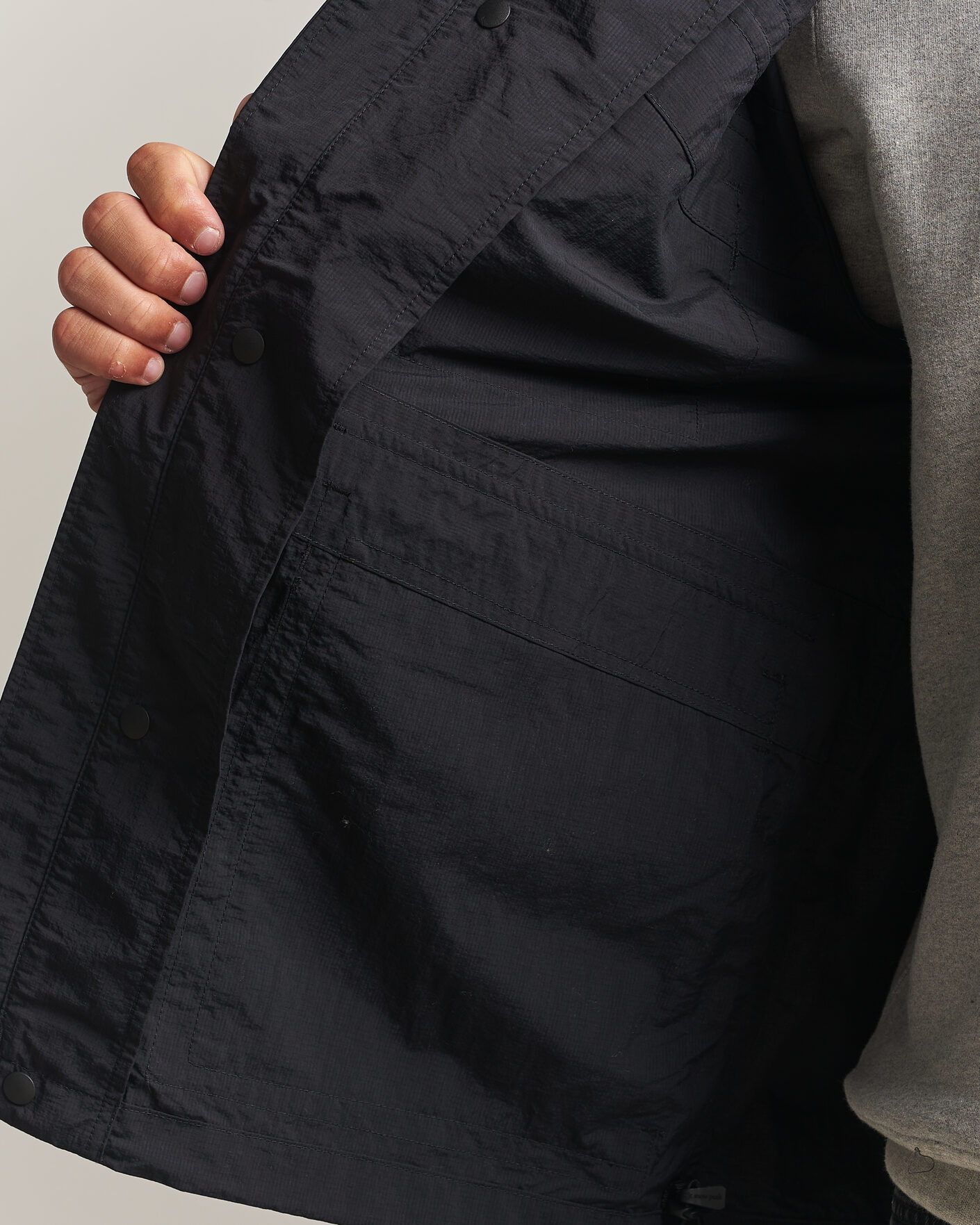 Herre | Jakker | Snow Peak | Nylon Double Rip Jacket Black