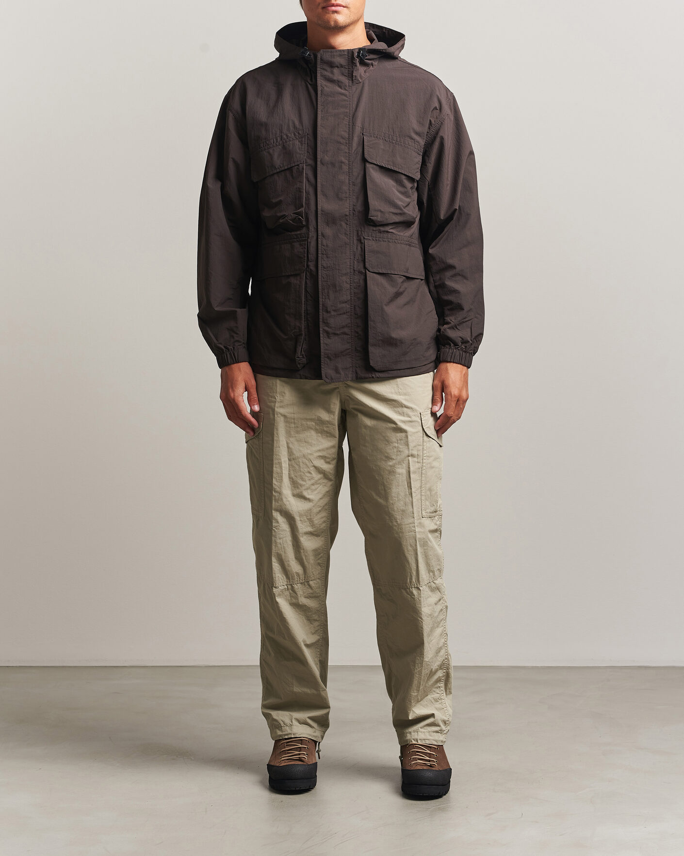 Herre | Jakker | Snow Peak | Nylon Double Rip Jacket Dark Brown
