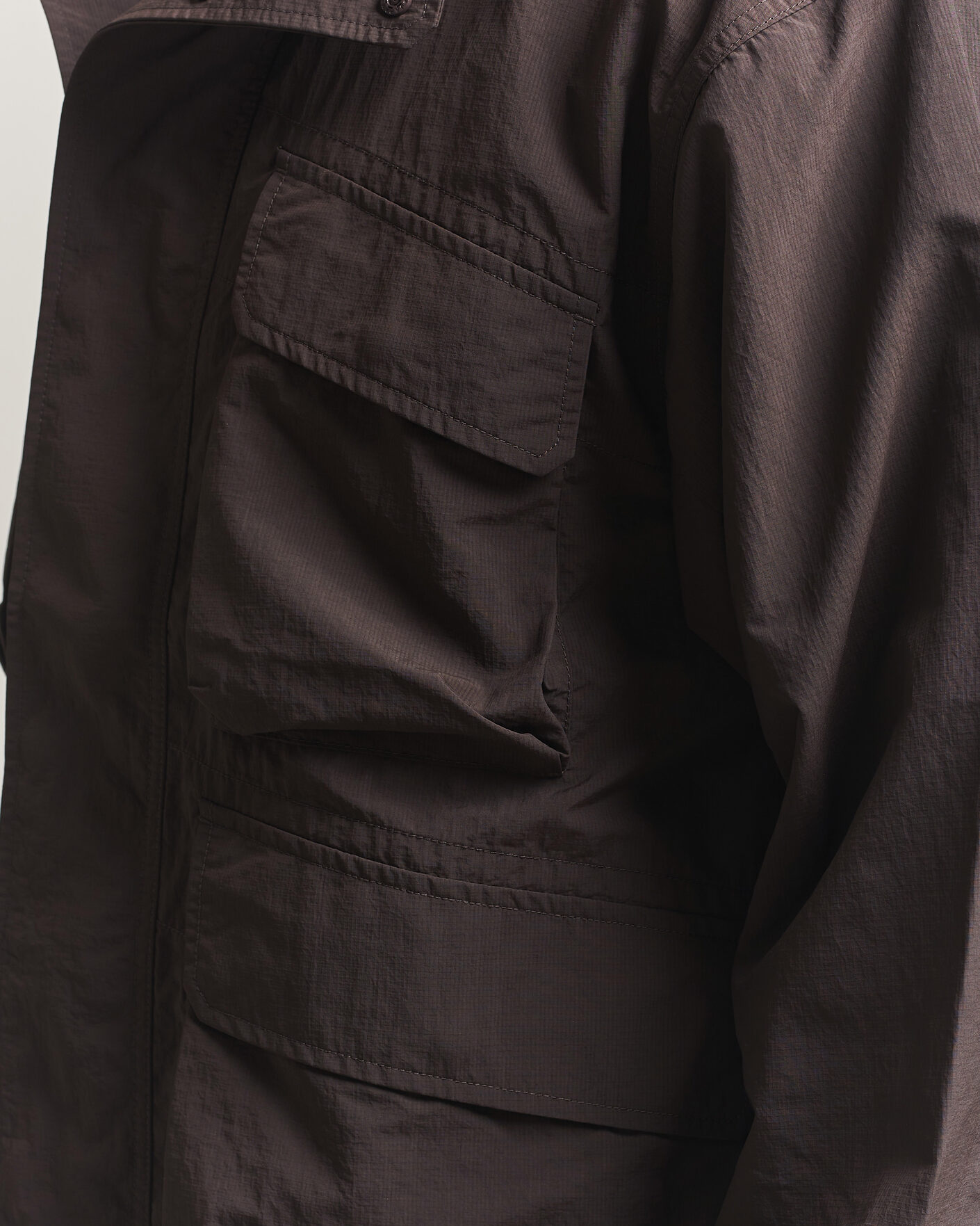 Herre | Jakker | Snow Peak | Nylon Double Rip Jacket Dark Brown