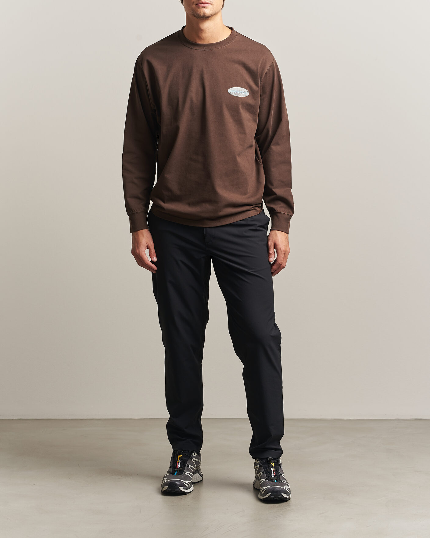 Herre | T-Shirts | Snow Peak | Campscape L/S T-Shirt Brown