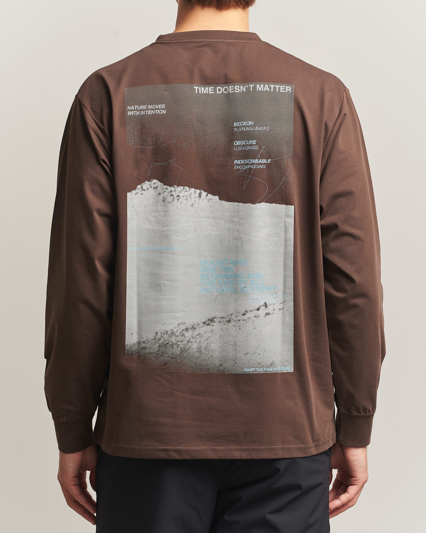 Herre | T-Shirts | Snow Peak | Campscape L/S T-Shirt Brown