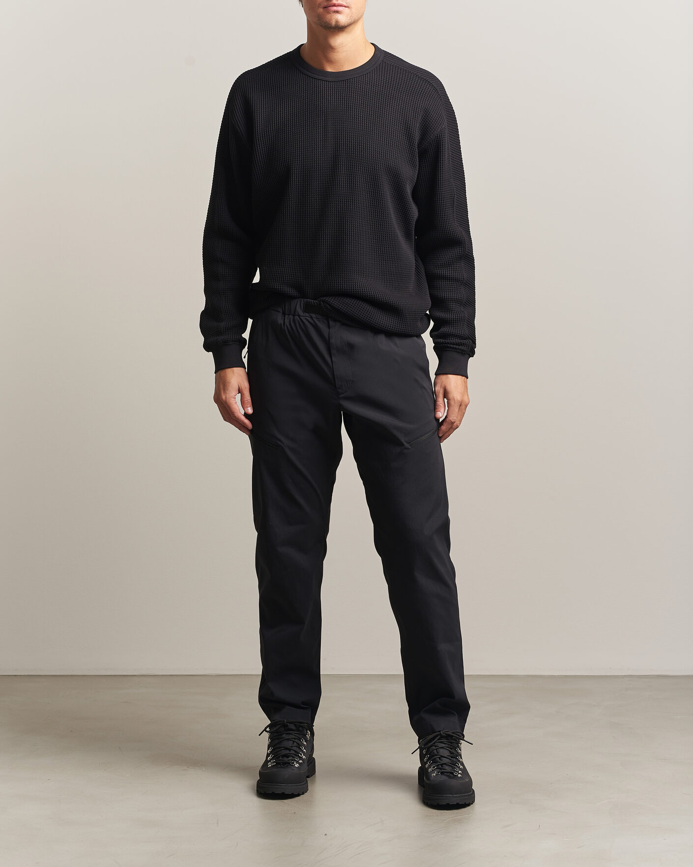 Herre | Gensere | Snow Peak | Heavyweight Waffle Pullover Black