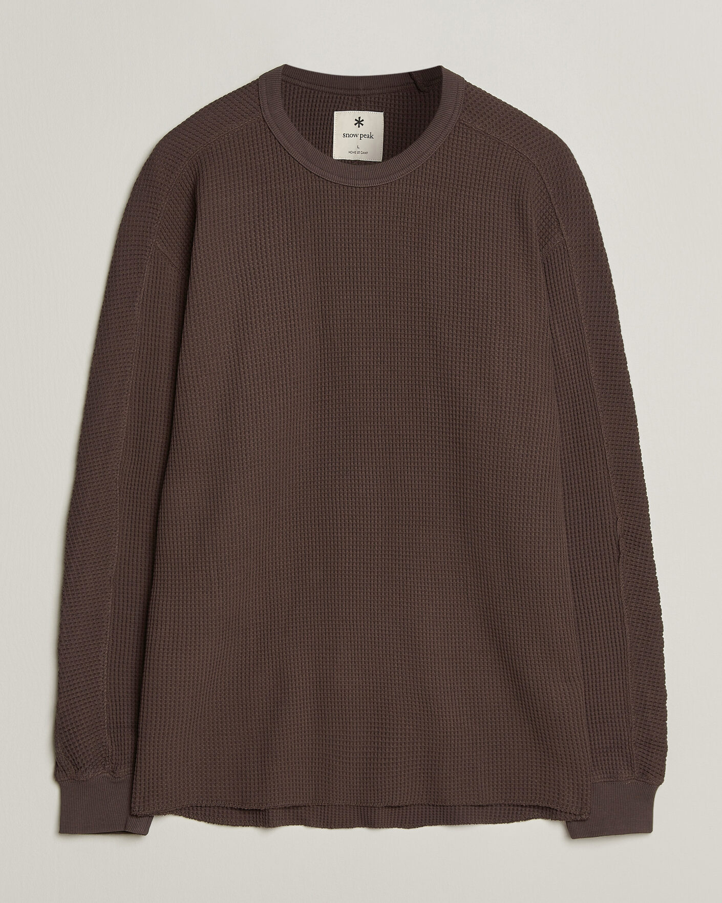 Herre | Gensere | Snow Peak | Heavyweight Waffle Pullover Dark Brown