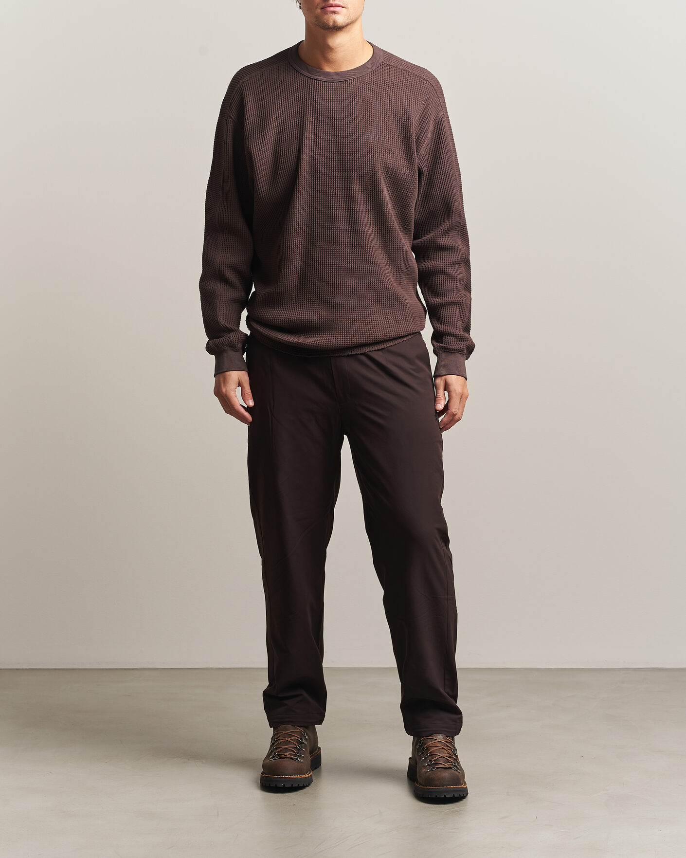 Herre | Gensere | Snow Peak | Heavyweight Waffle Pullover Dark Brown