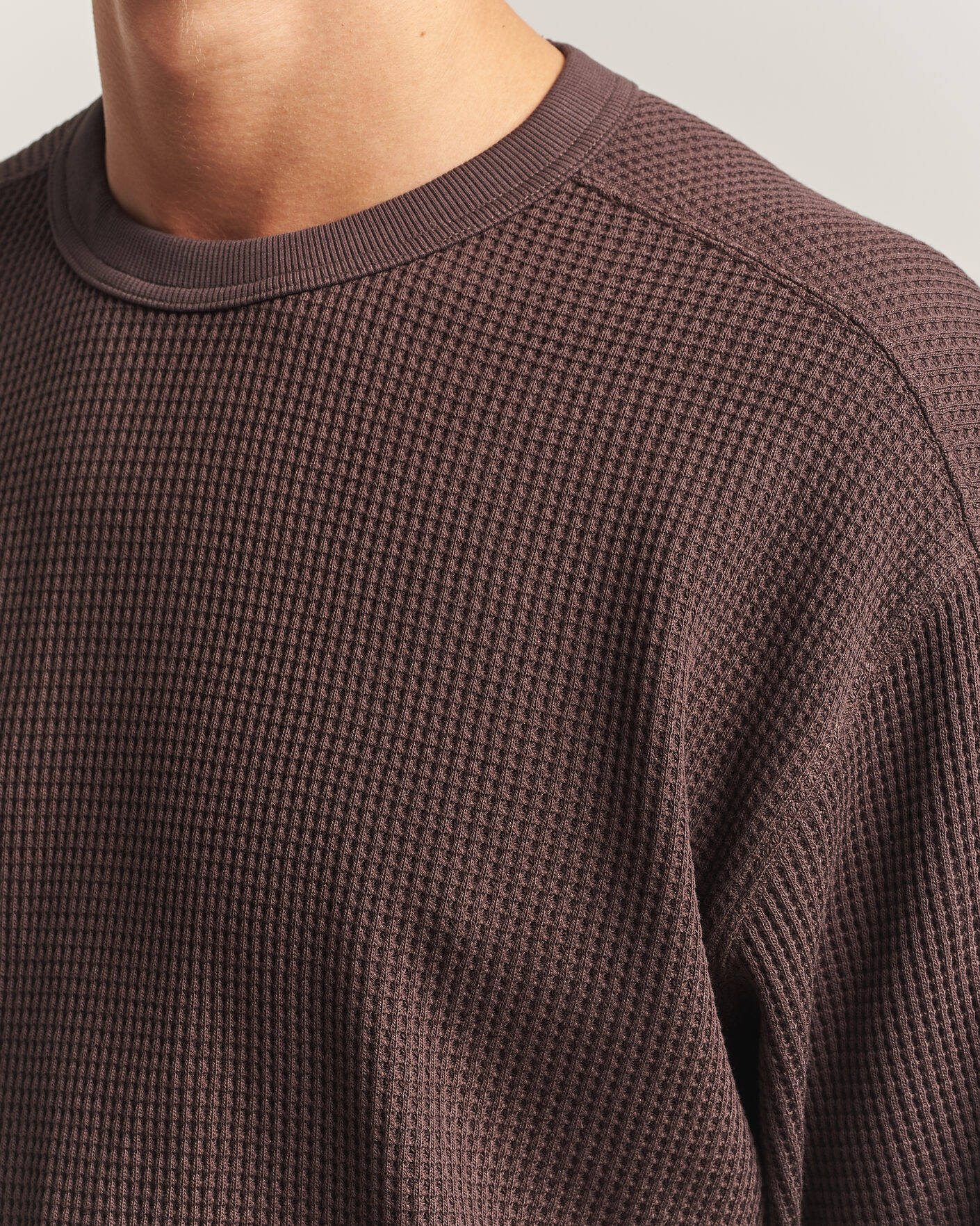 Herre | Gensere | Snow Peak | Heavyweight Waffle Pullover Dark Brown