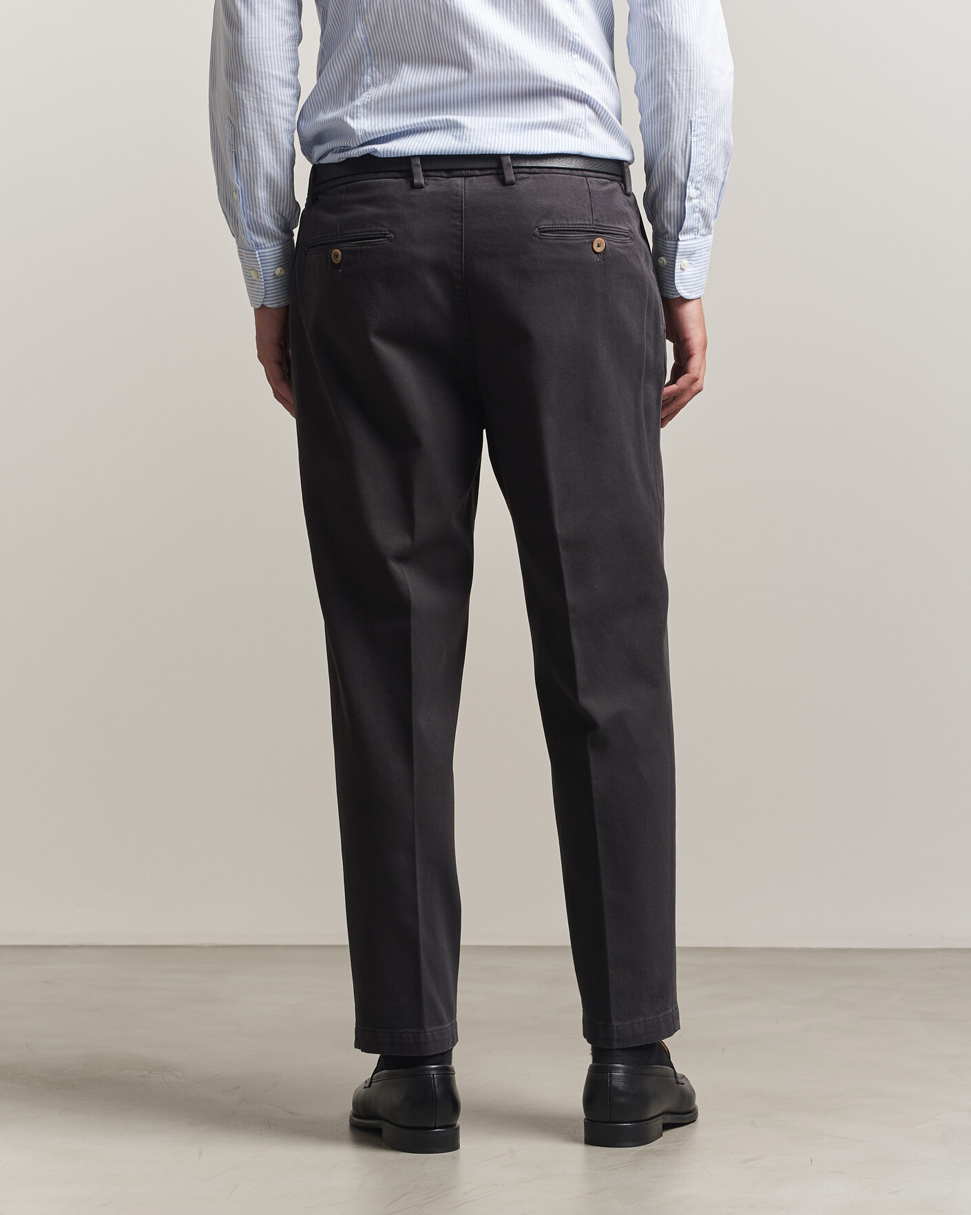 Herre | Bukser | Briglia 1949 | Portobello Loose Fit Cotton Trousers Dark Grey