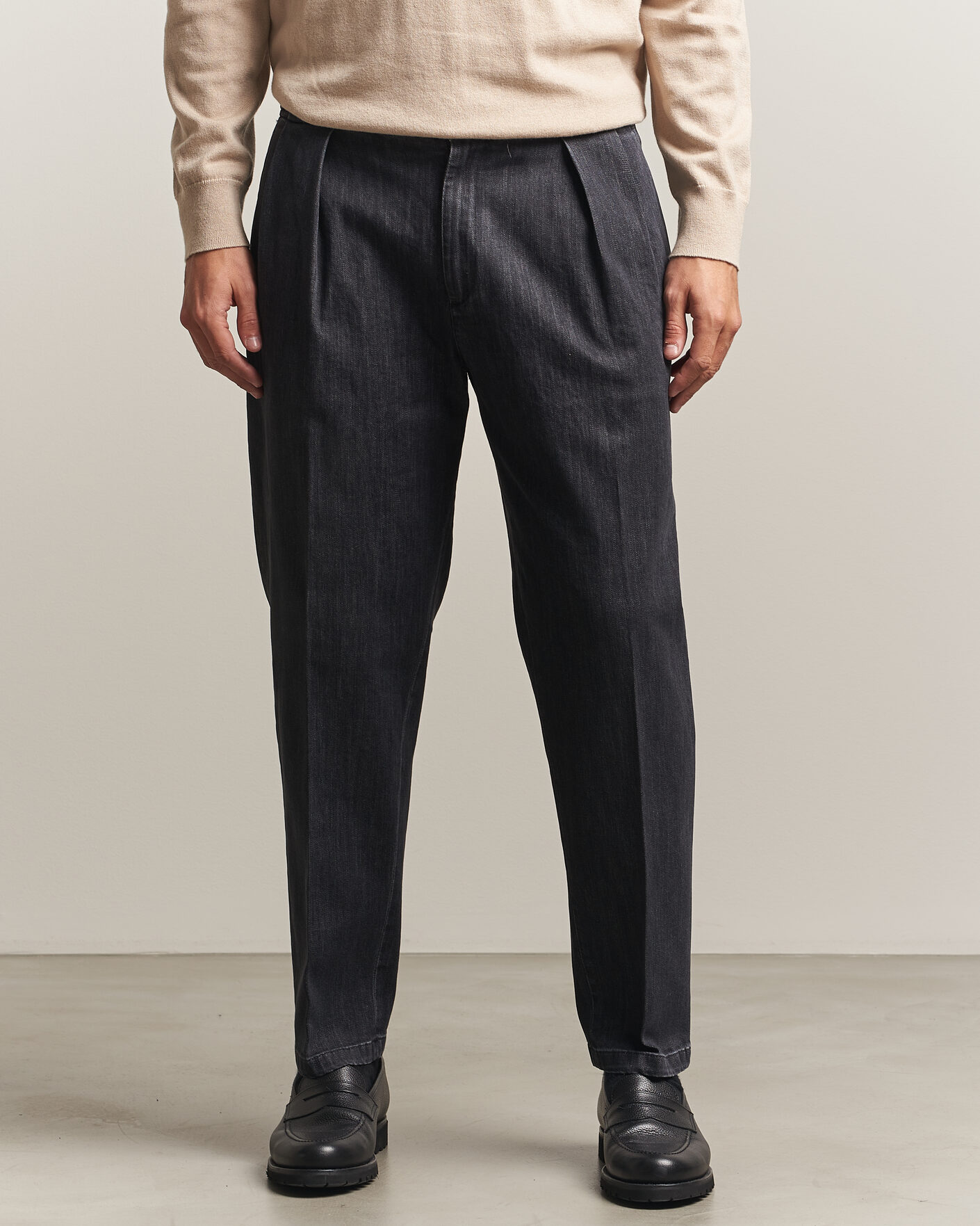 Herre | Bukser | Briglia 1949 | Portobello Loose Fit Denim Trousers Grey