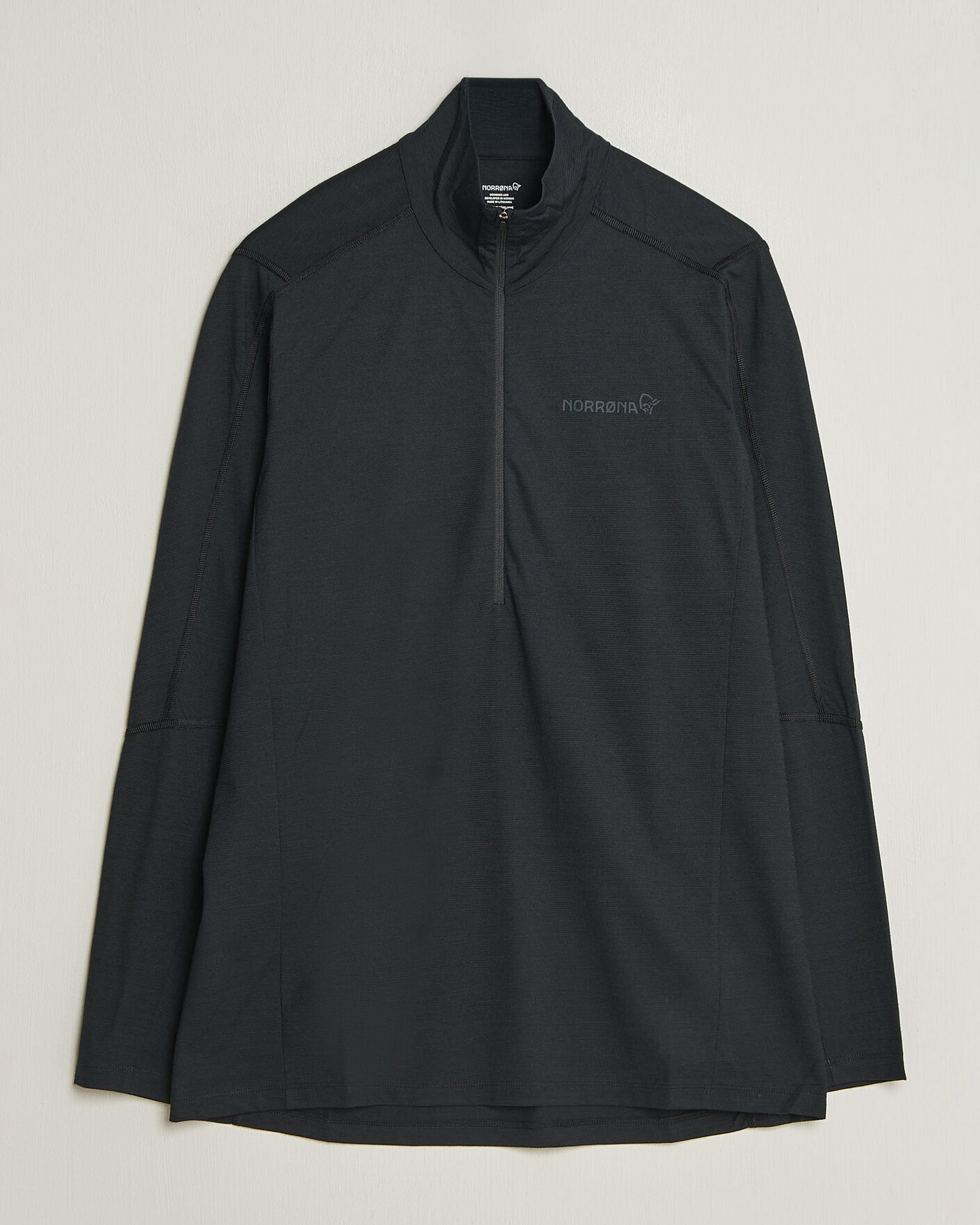 Herre | Gensere | Norrøna | Falketind Equalizer Wool Zip Neck Caviar Black