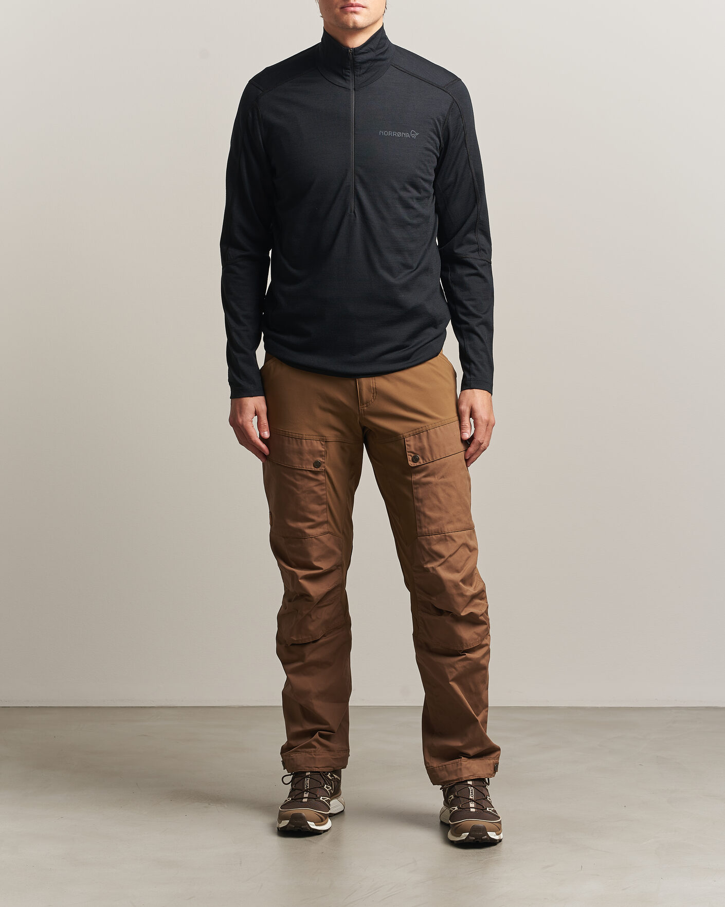 Herre | Gensere | Norrøna | Falketind Equalizer Wool Zip Neck Caviar Black