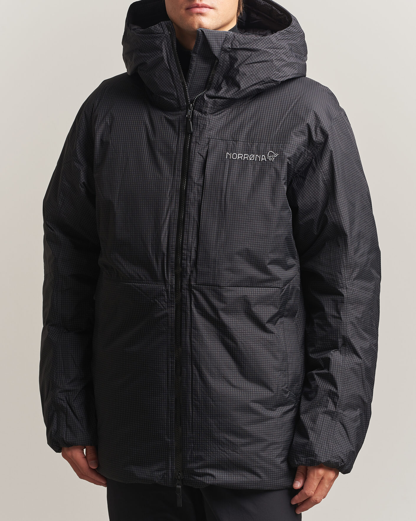Herre | Jakker | Norrøna | Trollveggen dri2 Down 800 Zip Hood Caviar Black