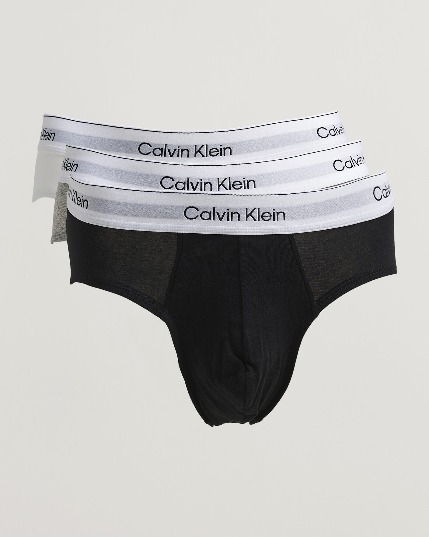 Herre | Undertøy | Calvin Klein | 3-Pack Icon Cotton Stretch Hip Brief White/Black/Grey