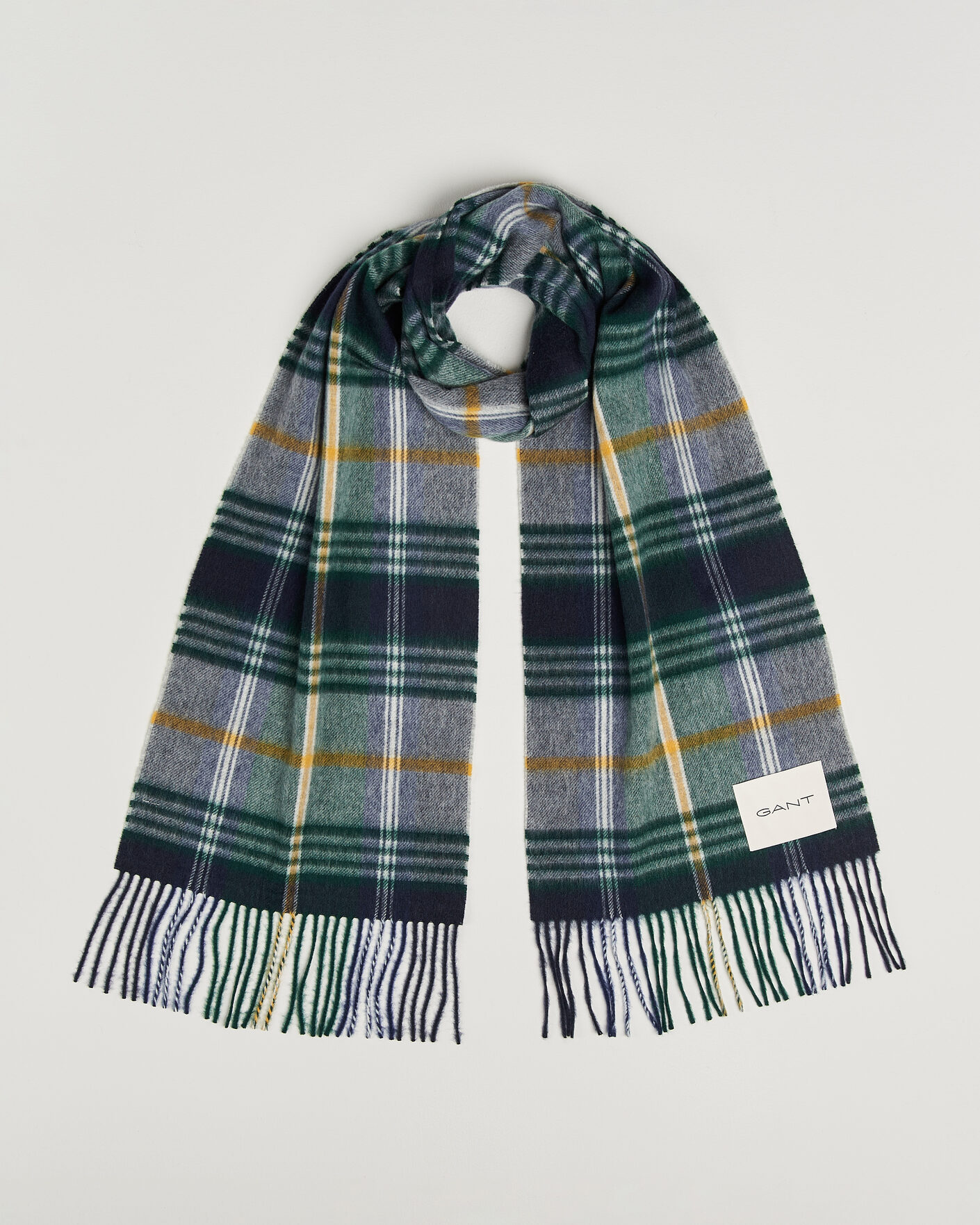 Herre | Skjerf | Gant | Checked Wool Scarf Marine