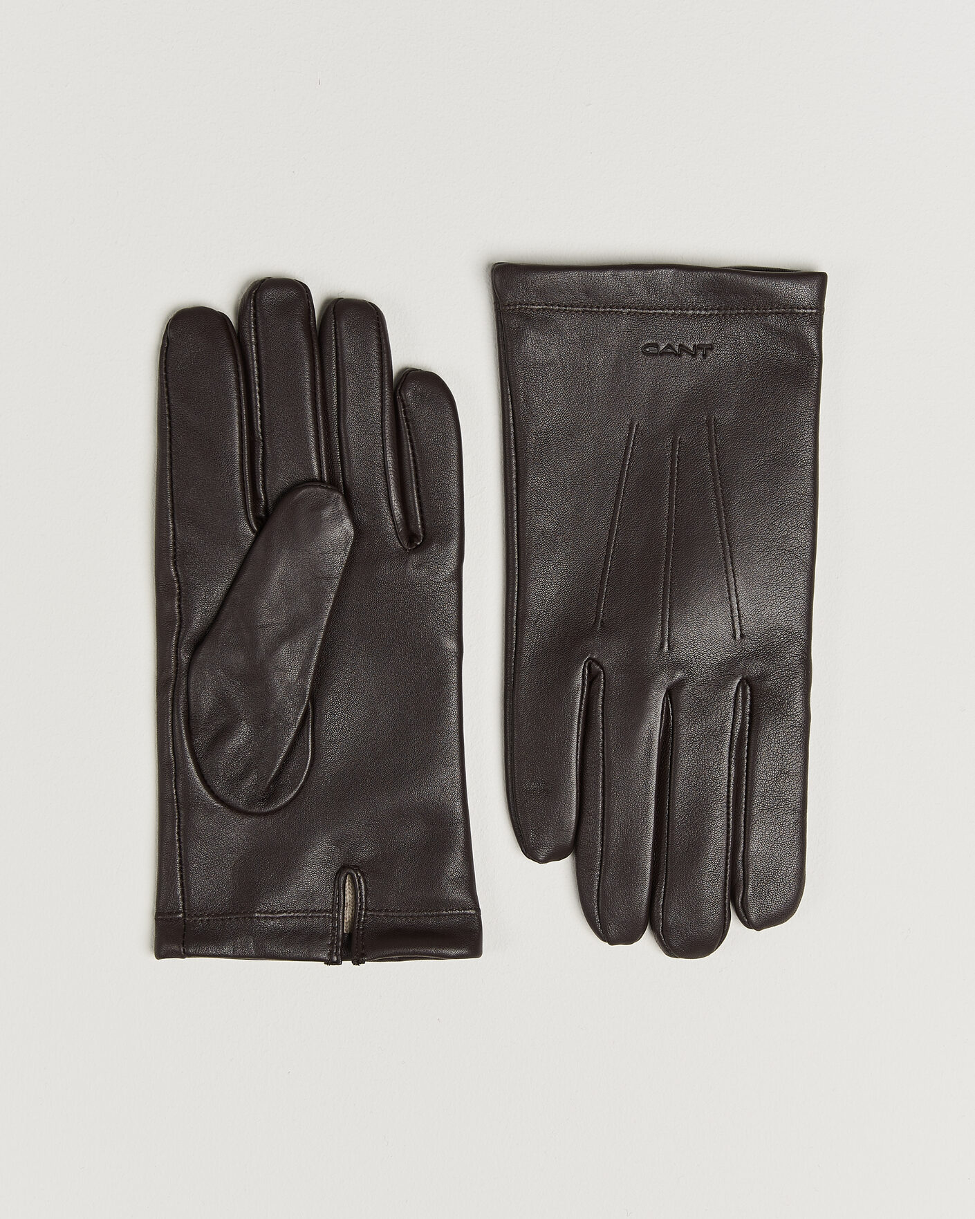 Herre | Hansker | Gant | Cashmere Lined Leather Glove Deep Brown