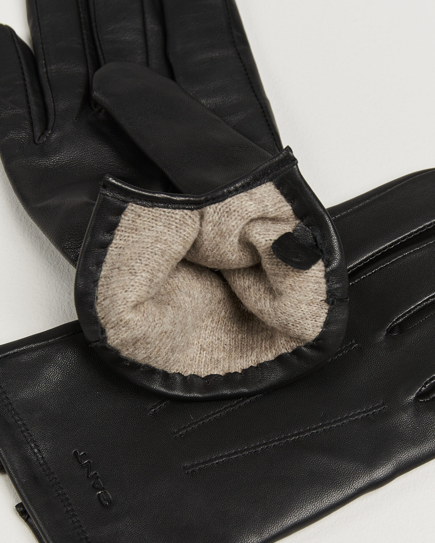 Herre | Hansker | Gant | Cashmere Lined Leather Glove Black