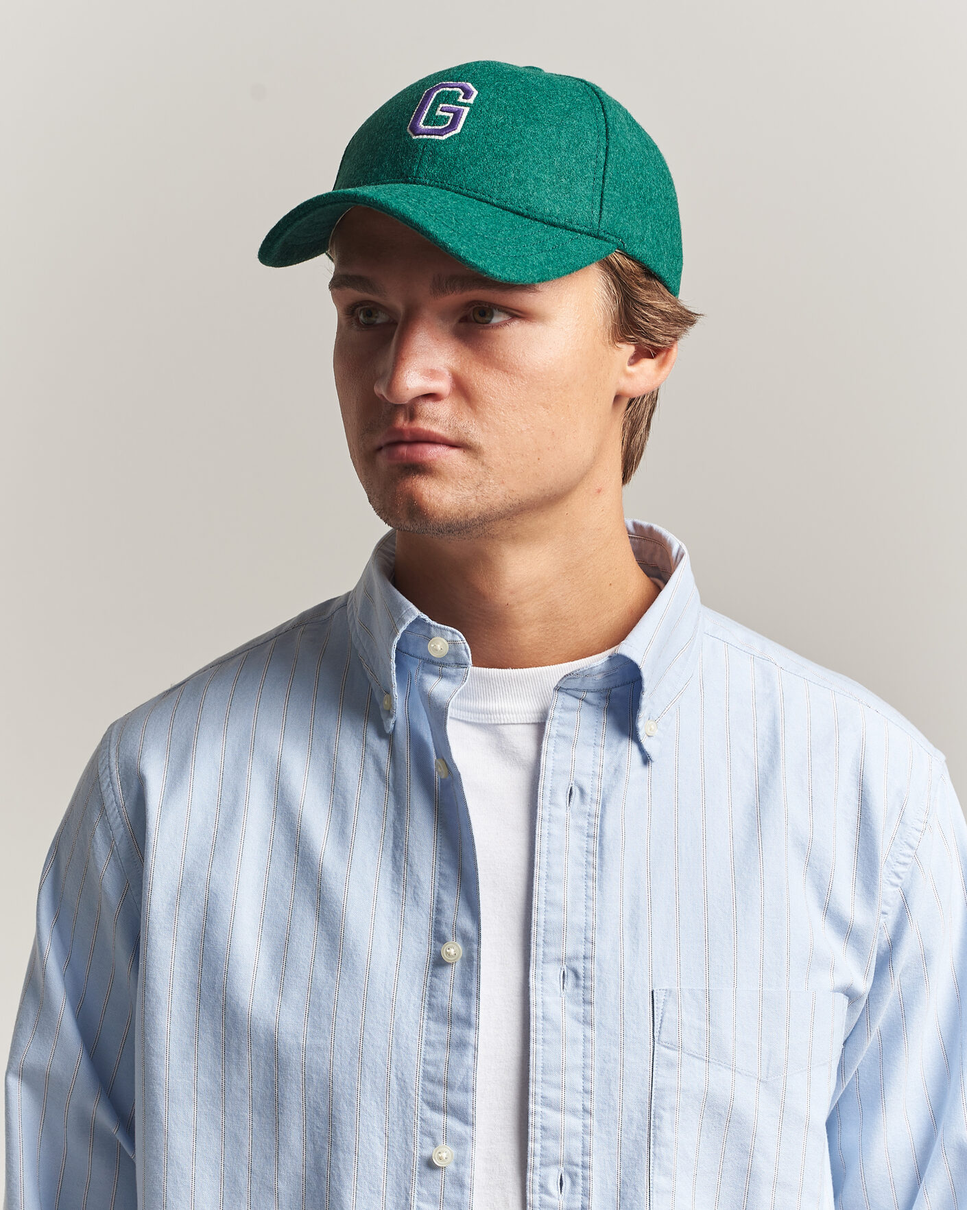 Herre | Hatter og capser | Gant | G Badge Wool Melton Cap Dark Emerald