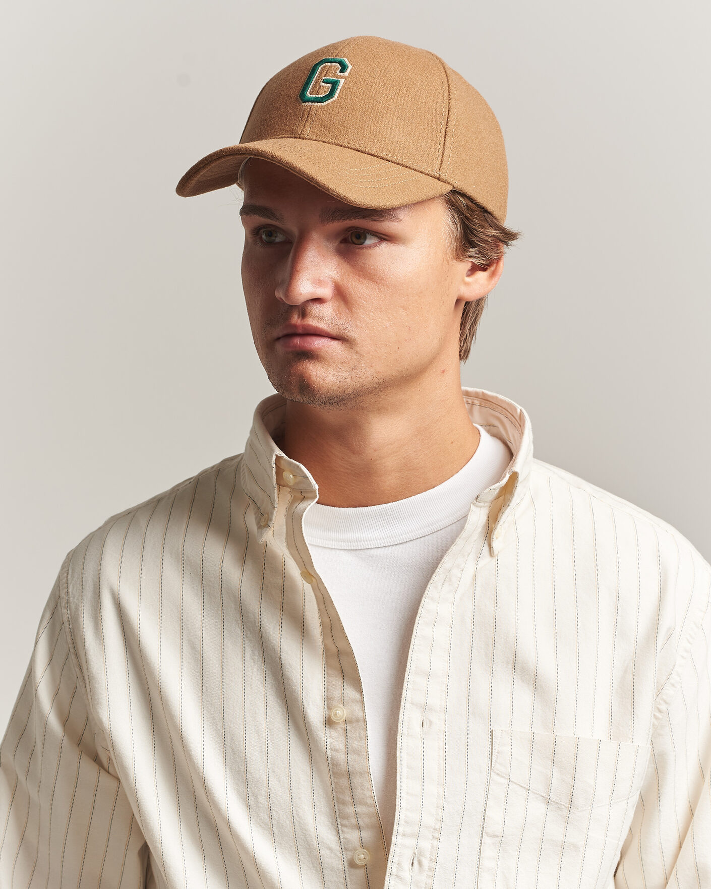 Herre | Hatter og capser | Gant | G Badge Wool Melton Cap Autumn Yellow
