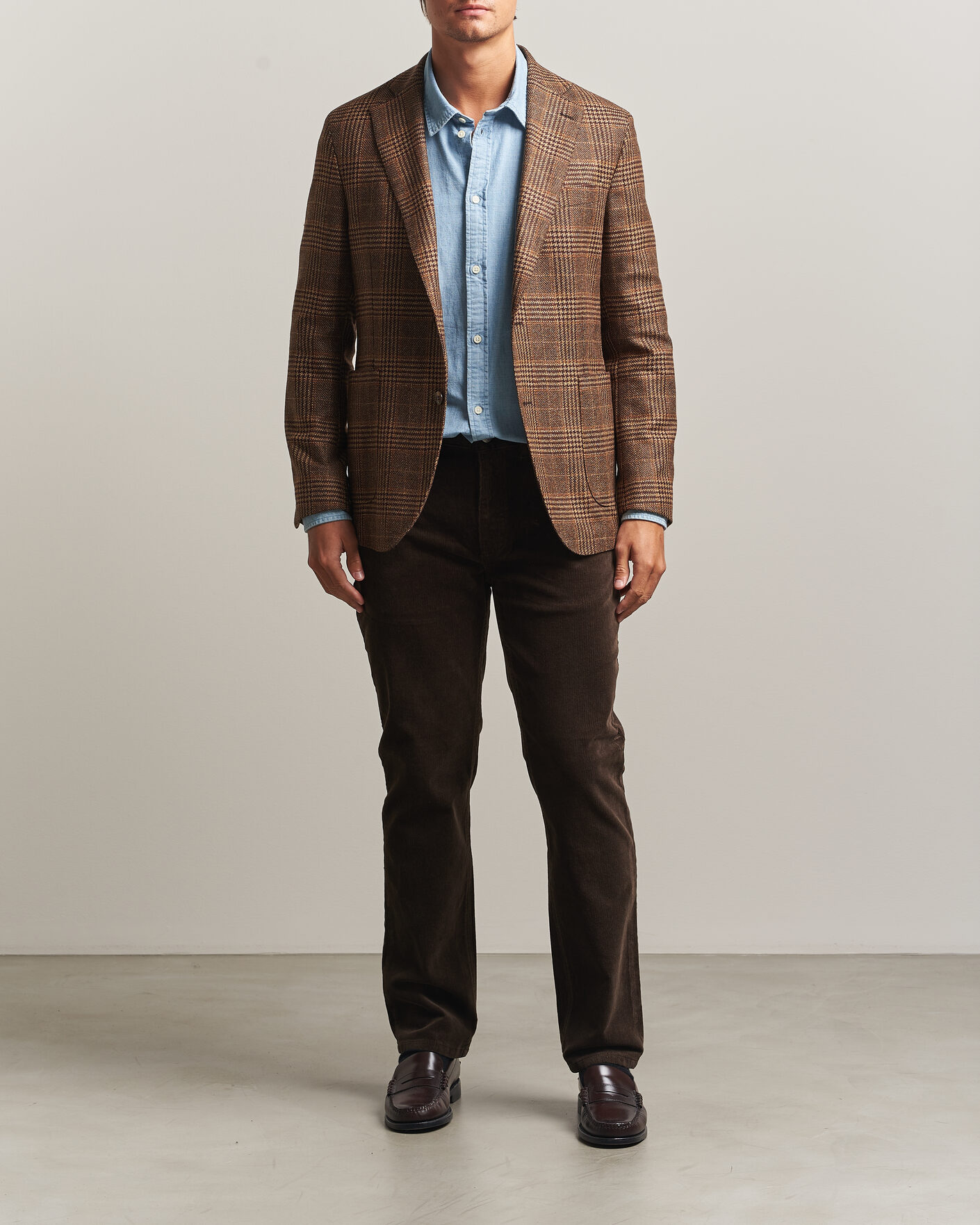 Herre | Bukser | Gant | Regular Fit Corduroy 5-Pocket Pants Black Brown