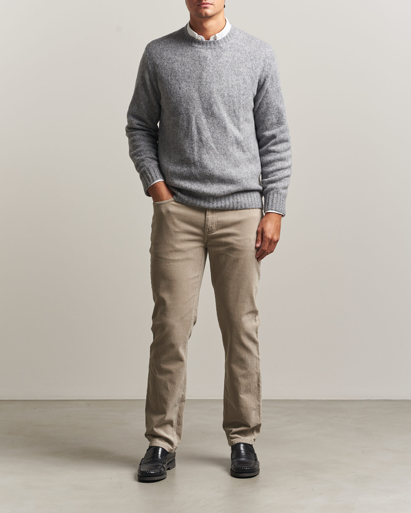 Herre | Bukser | Gant | Regular Fit Corduroy 5-Pocket Pants Mist Taupe