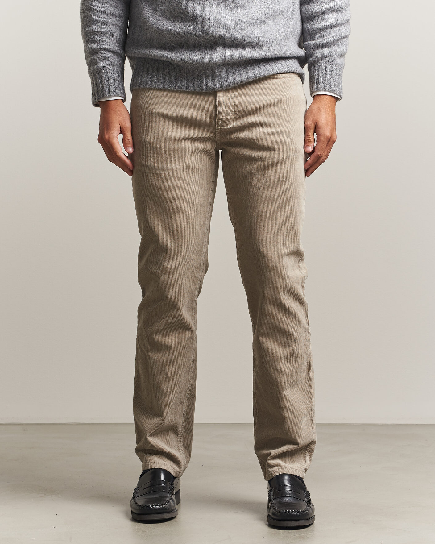 Herre | Bukser | Gant | Regular Fit Corduroy 5-Pocket Pants Mist Taupe